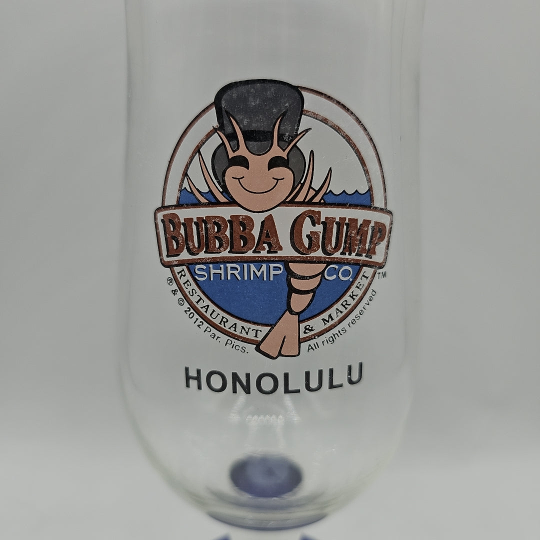 Bubba Gump Shrimp Co. Honolulu Hurricane Glass with Cobalt Accents