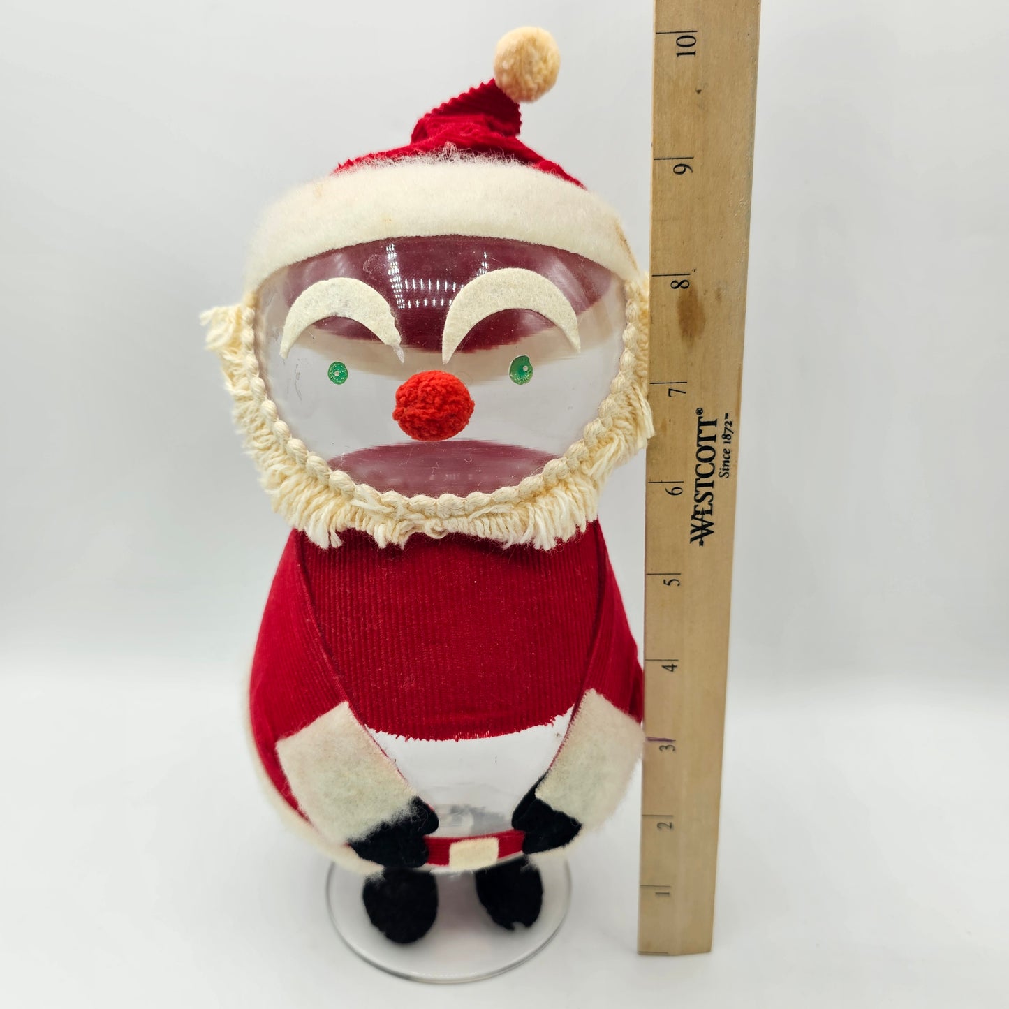 Vintage Kandy Klaus Santa Lidded Candy Dish