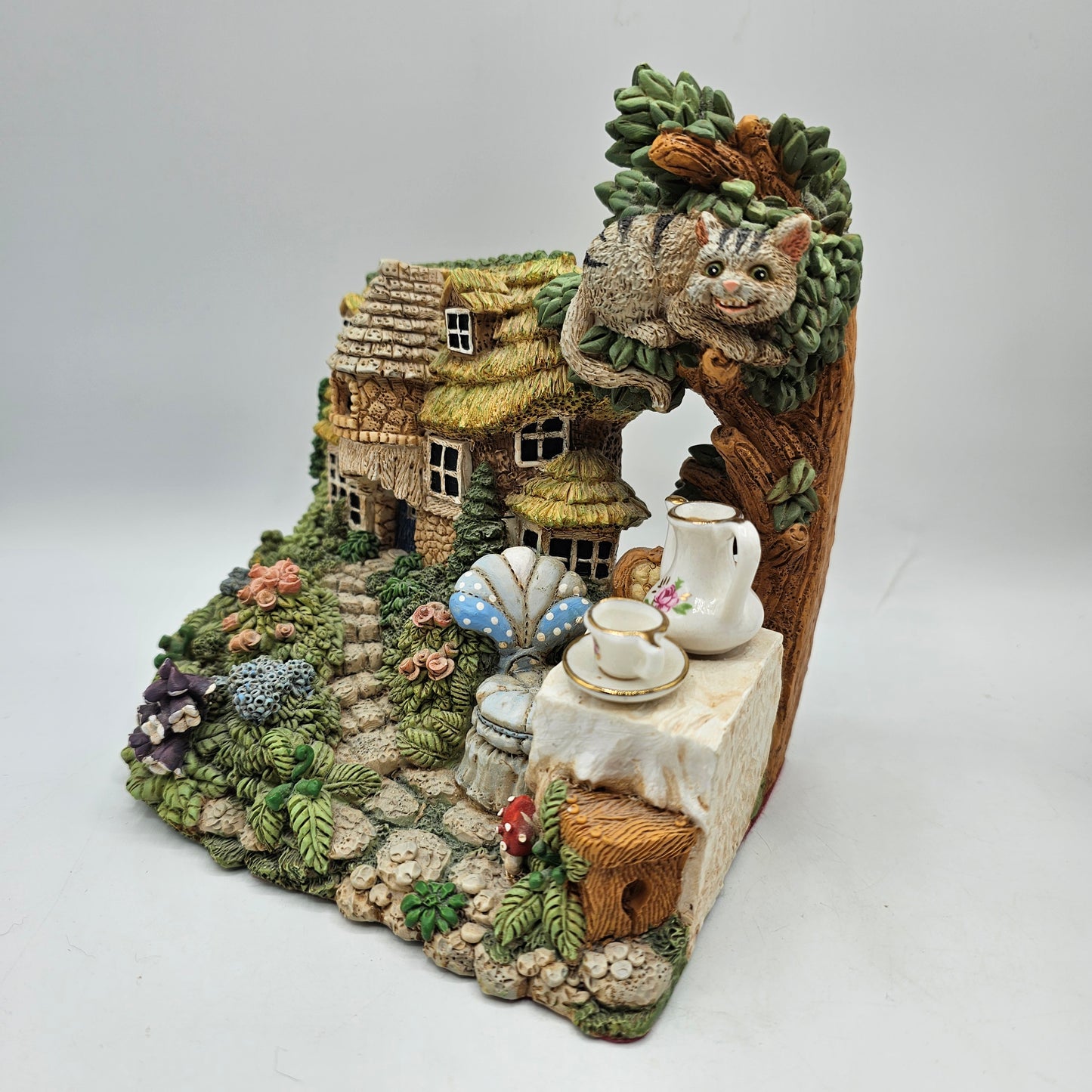 Alice in Wonderland Bookends - The Mad Hatter's Tea Party - Smithsonian Institute, Limited Edition, Signed