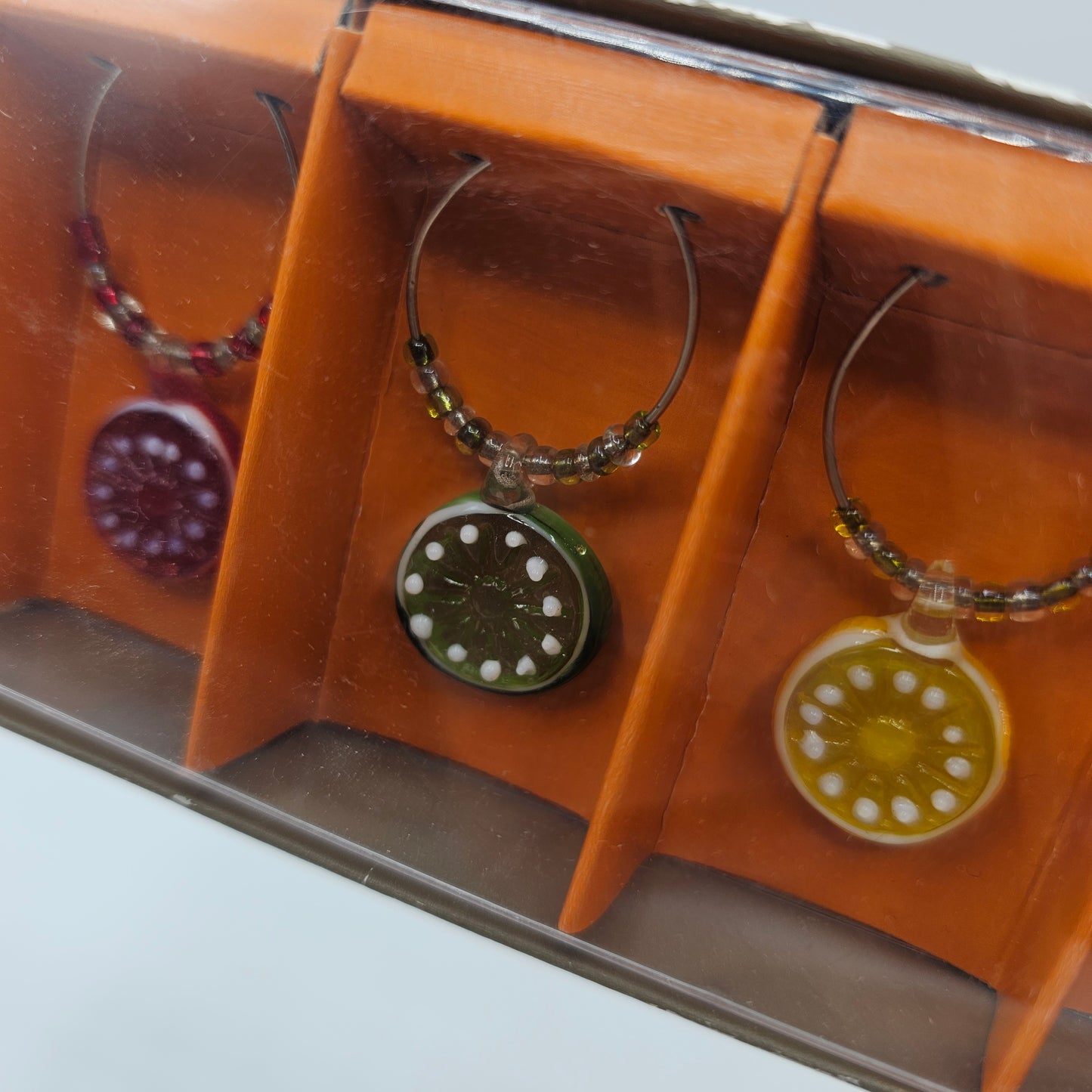 Pier 1 Imports Wine Glass Charms - Citrus Fruits - Set of 6