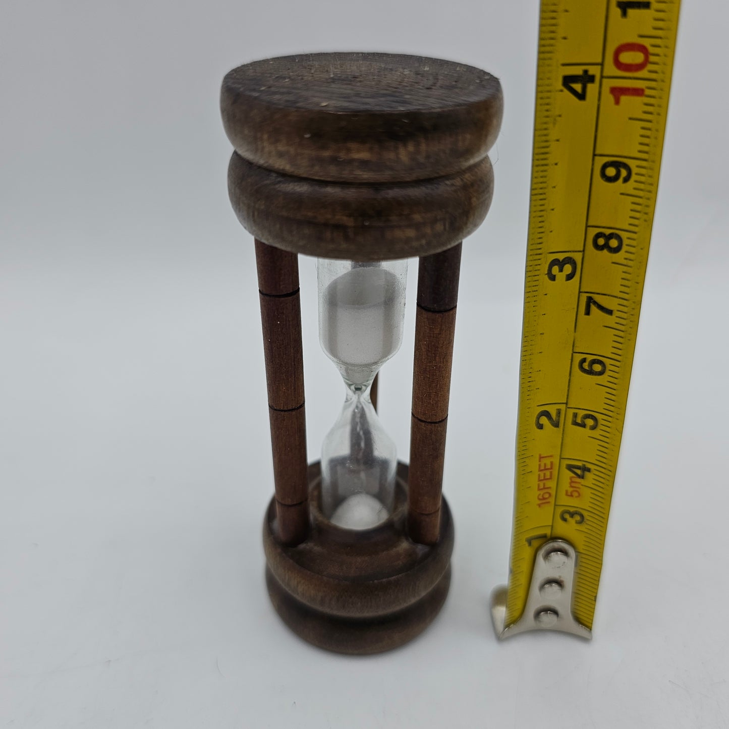 Vintage Wood Framed Hour Glass Egg Timer