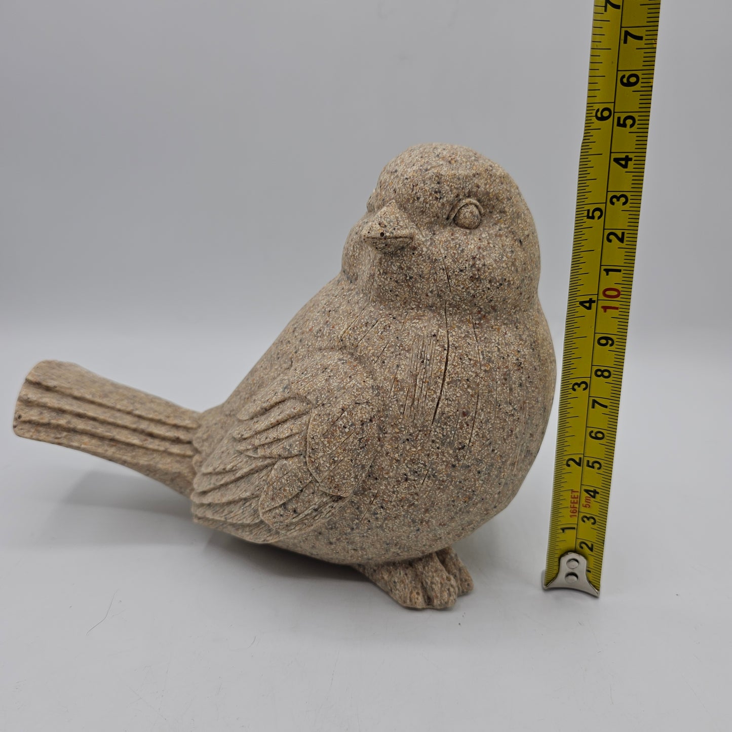 Stone Finish Chubby Robin - 5.5" tall - Made of Resin