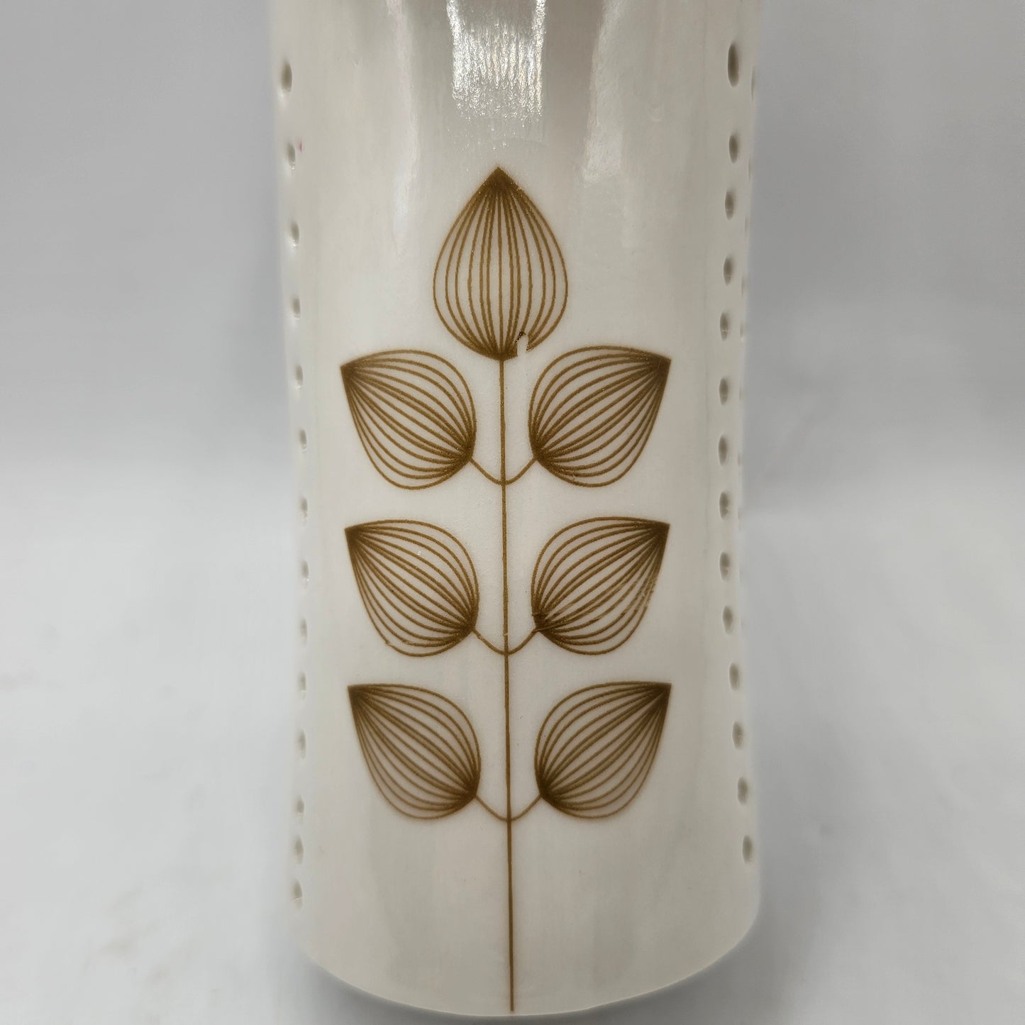 Ceramic Wax Warmer with Mid Century Modern Leaf Design