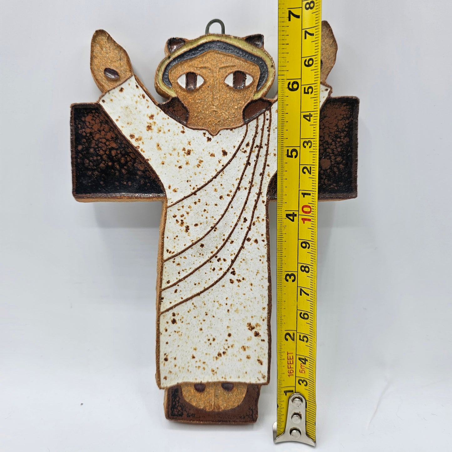St Andrew's Abbey "Risen Christ" Artisan Pottery Wall Hanging - 7"