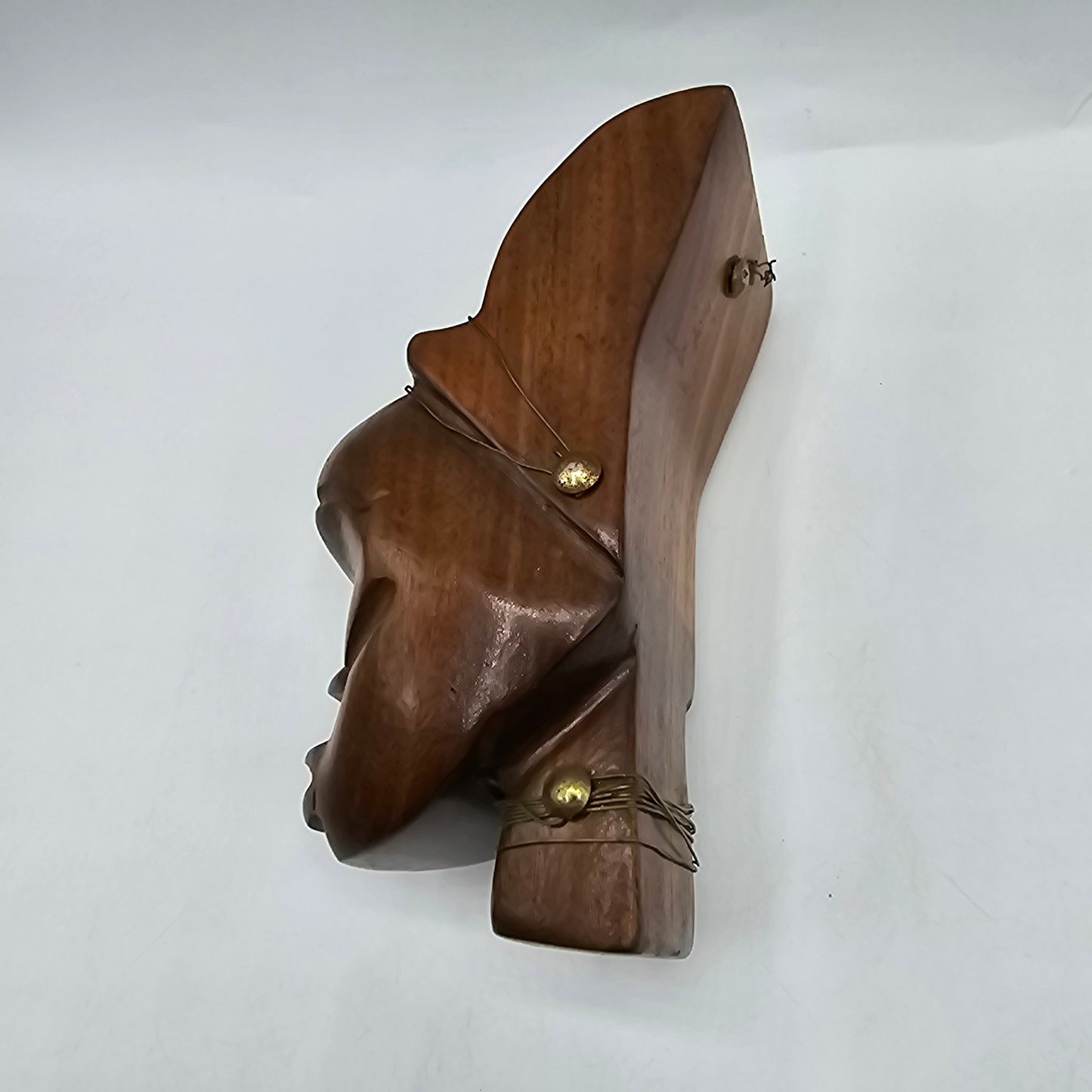 Carved Wood African Bust Wall Hanging