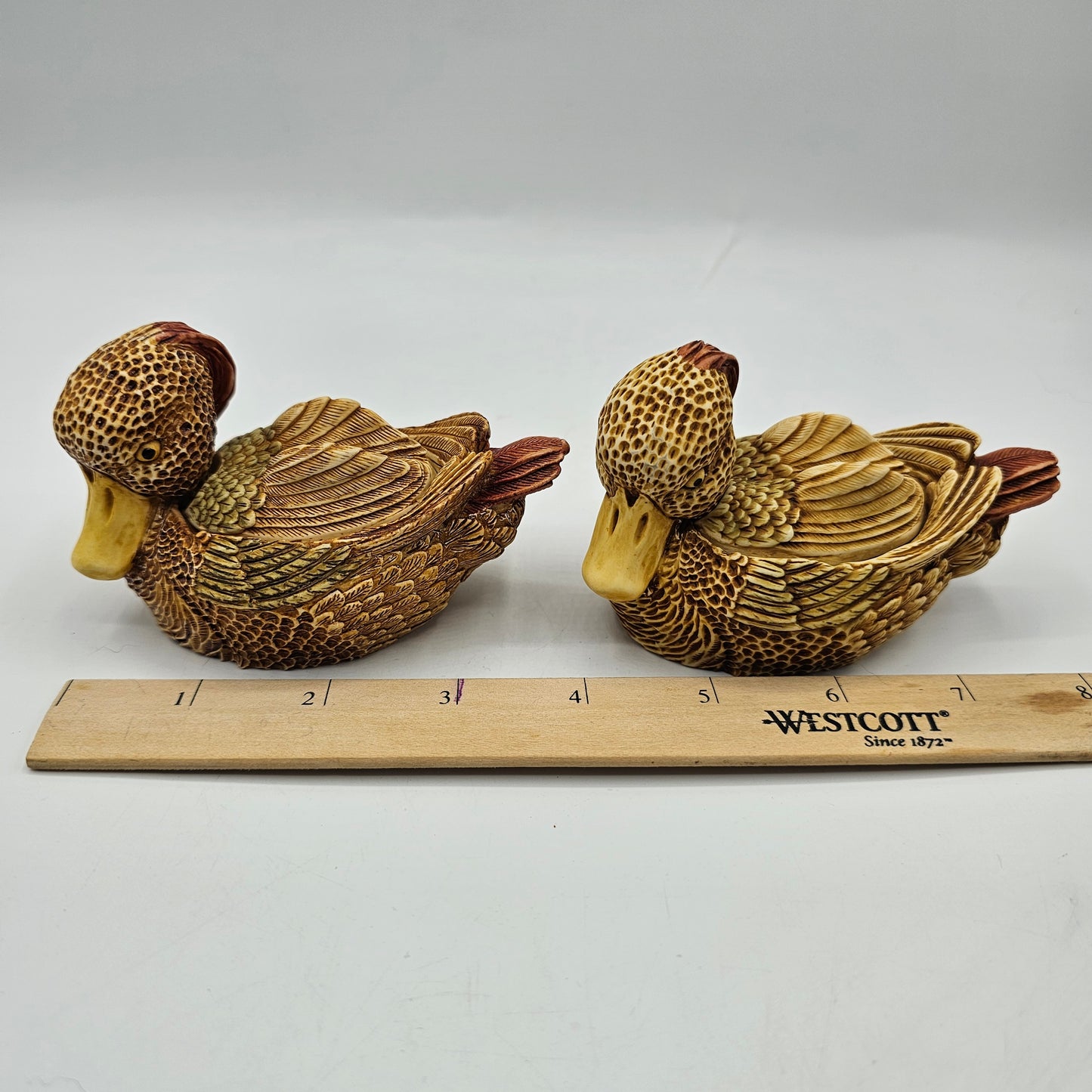 Harmony Kingdom Quiet Waters Tufted Ducks Pair Trinket Boxes with Hidden Egg - Made in England