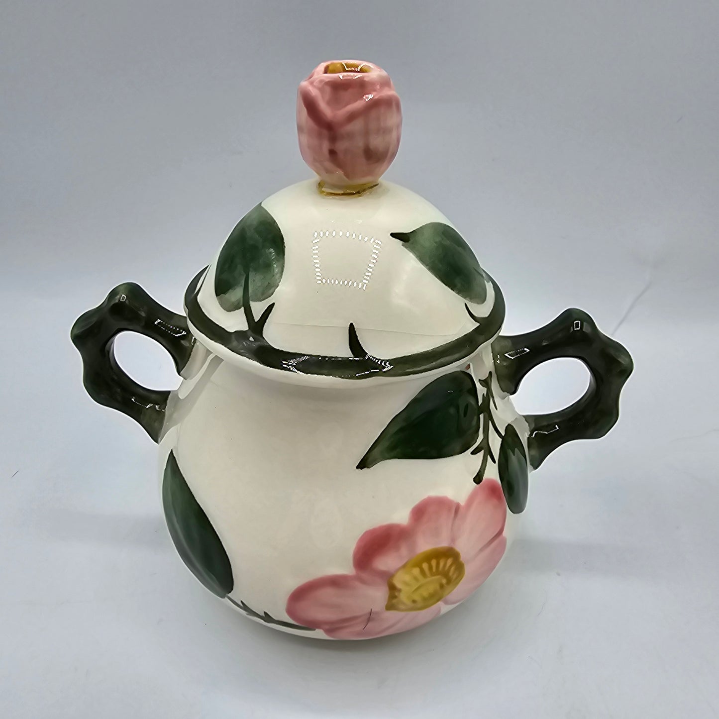 Villeroy & Boch Wild Rose Lidded Sugar Bowl & Creamer Note:Old Repair to Sugar Lid