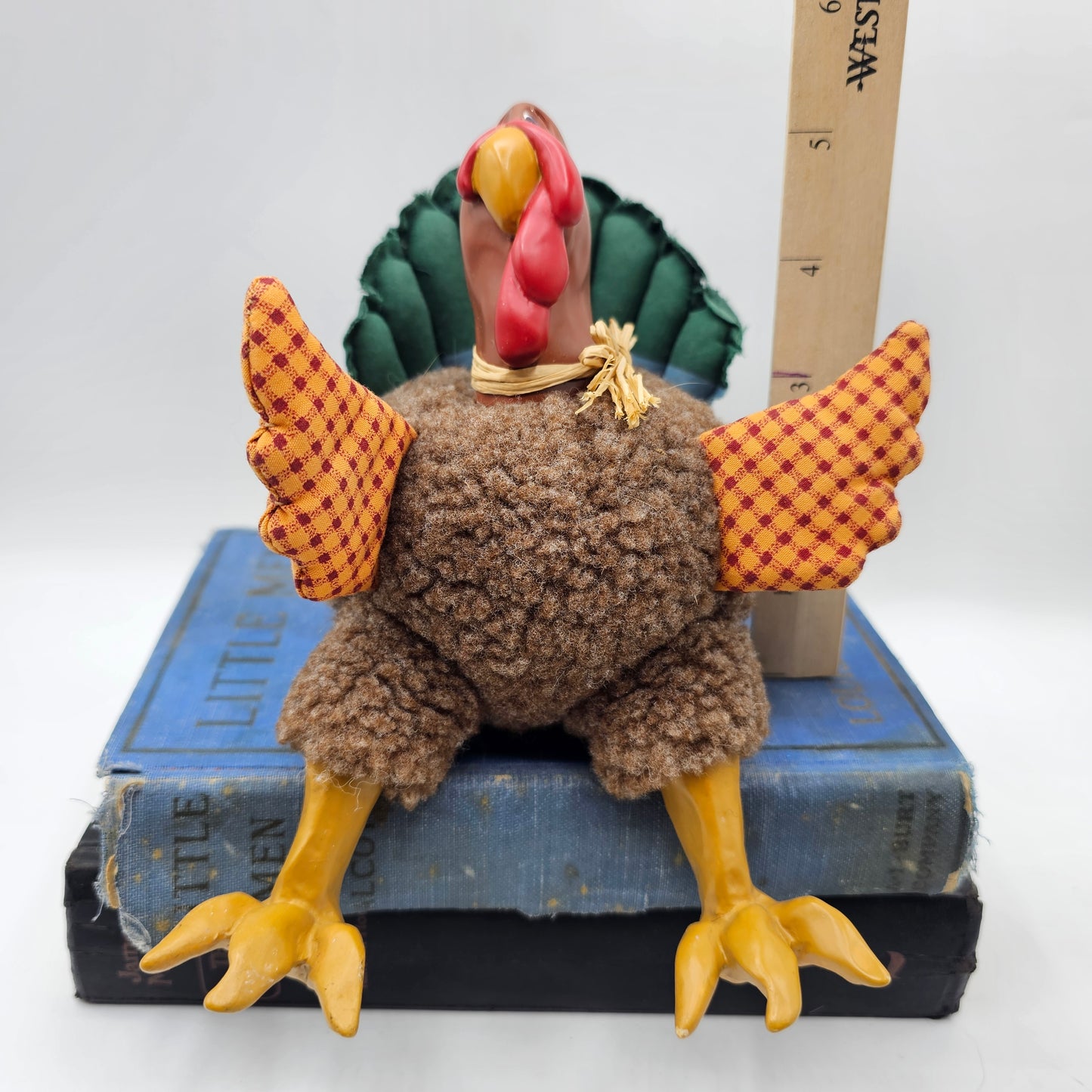 Russ Berrie Thanksgiving Turkey Plush and Resin Shelf Sitter