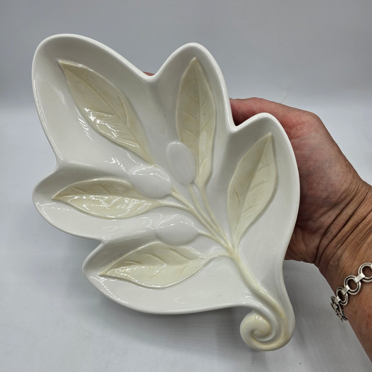 Lenox Butler's Pantry Ceramic Olive Leaf Trinket Dish