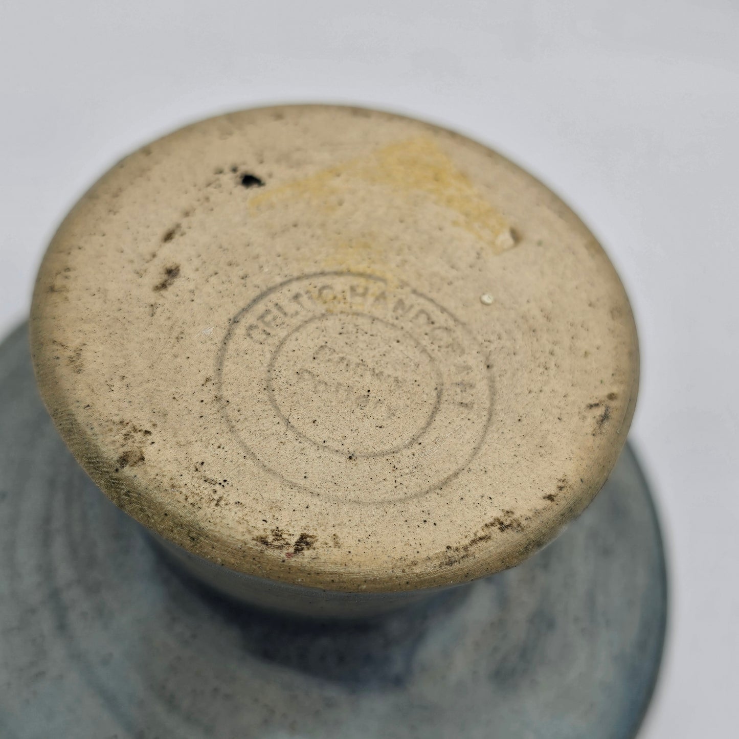 Conwy Art Pottery Celtic Pillar Candle Holder with Celtic Knot Design