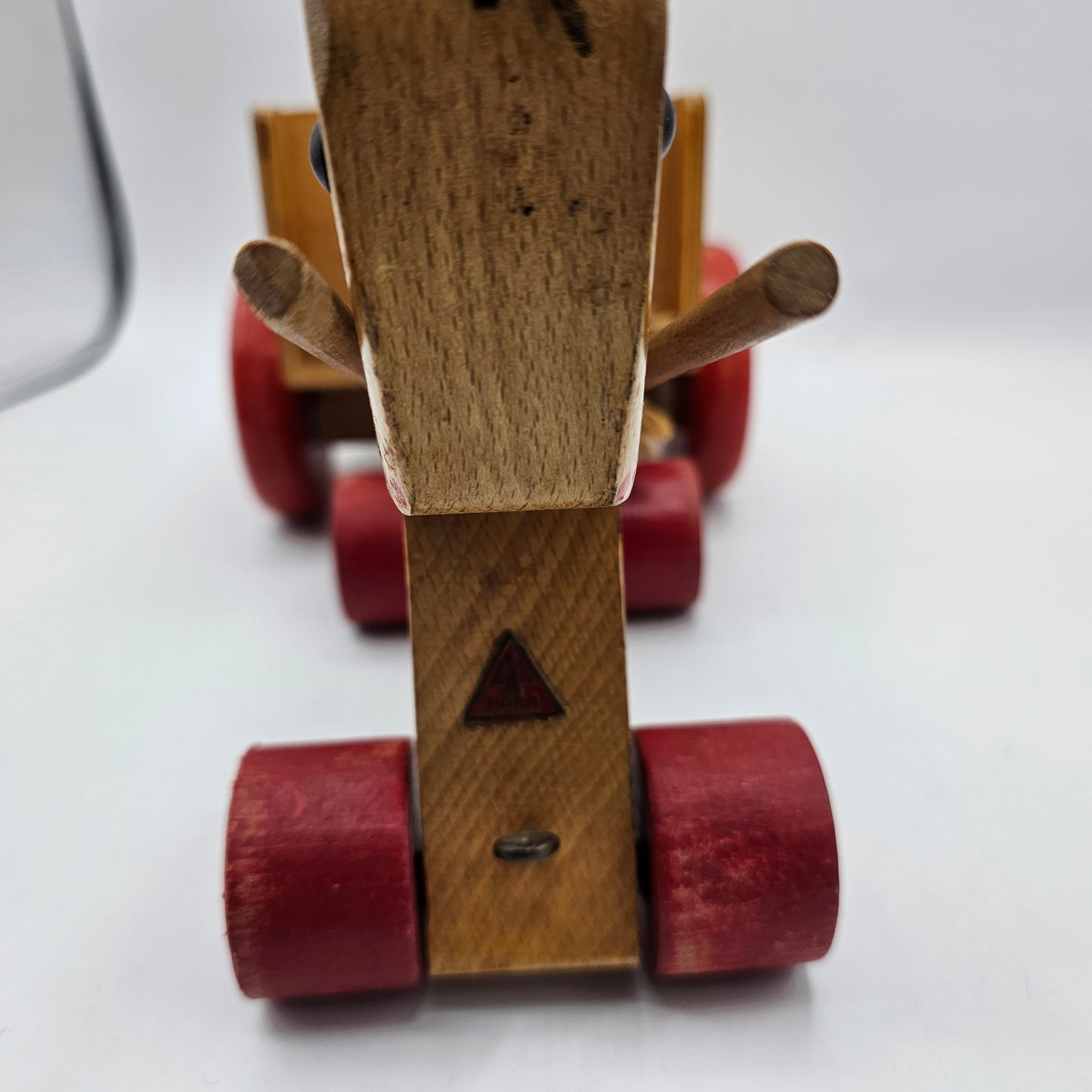 Vintage German Wooden Horse and Cart Toy