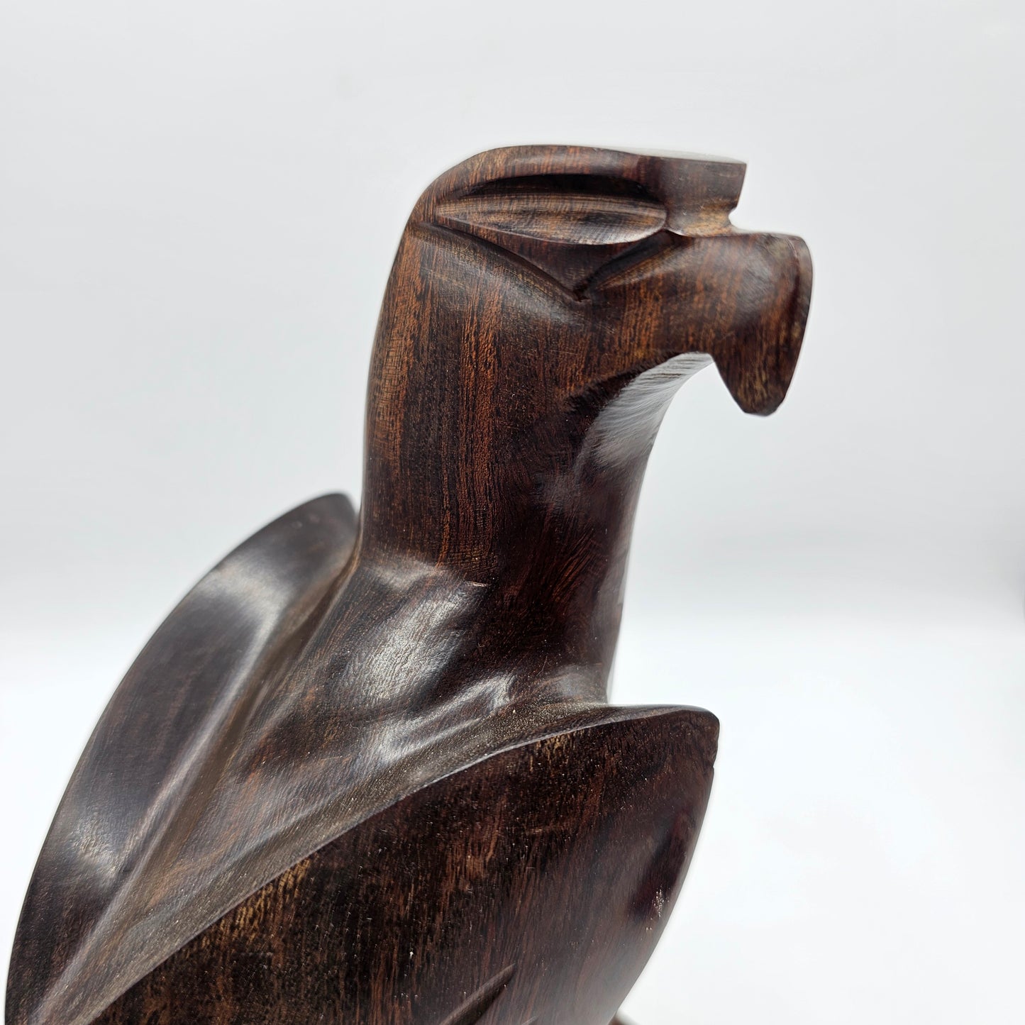 Carved Ironwood Eagle Sculpture