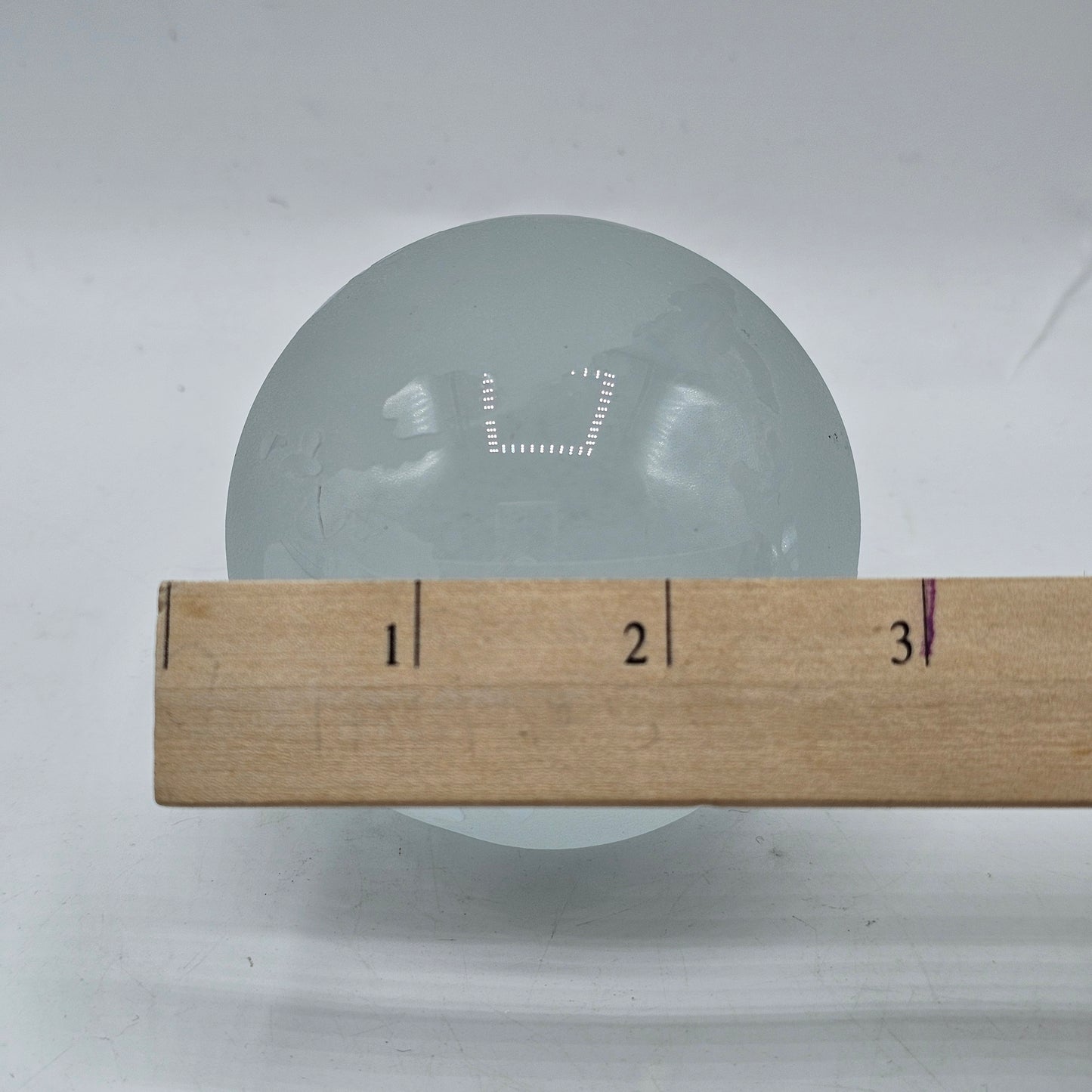 Vintage World Globe Earth Paperweight Frosted (Etched) with Clear Glass Continents