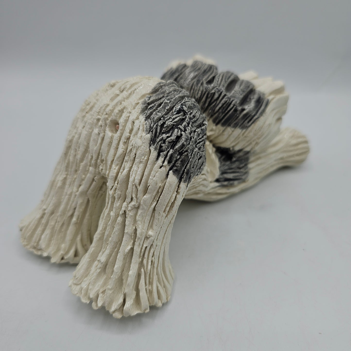 Old English Sheepdog Dog Pottery Business Card Holder Signed by Pence 1993
