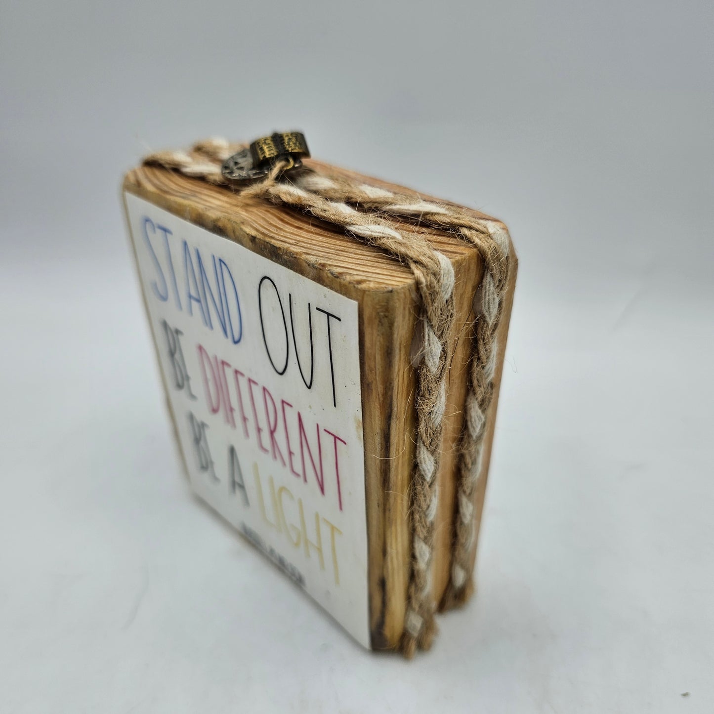 Willow Tree Style Decorative Block with Jesus and Child and Inspirational Quote