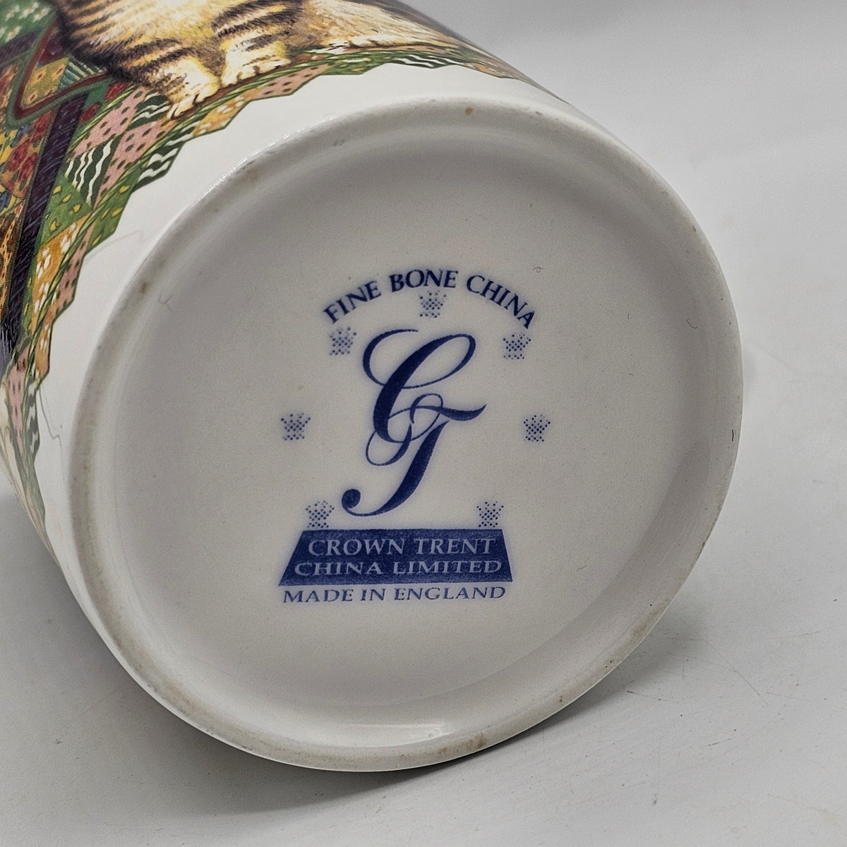 Bone China Cat Coffee or Tea Mug by Crown Trent of England