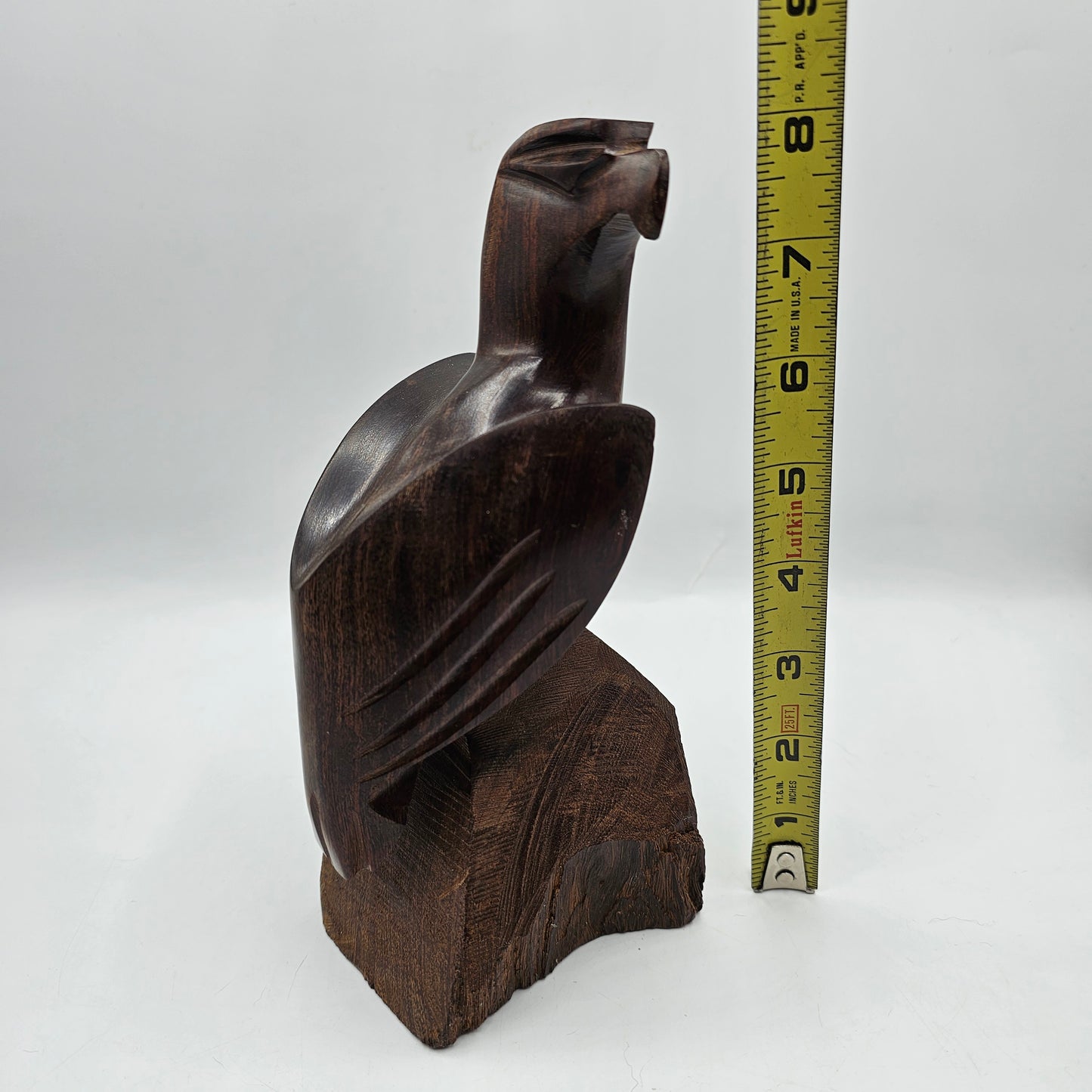 Carved Ironwood Eagle Sculpture