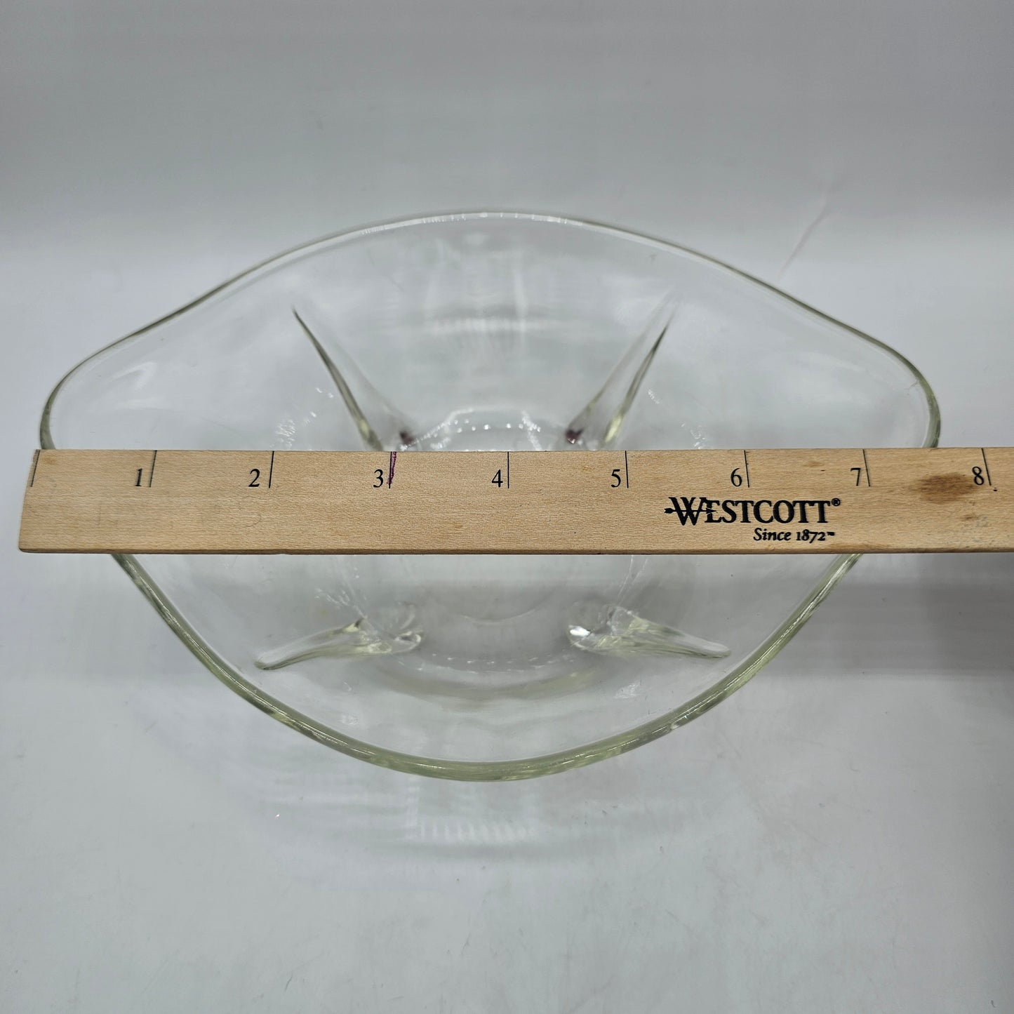Swedish Modern by Anchor Hocking Clear Glass Bowl with Teardrop Pedestal Feet - Set of 4
