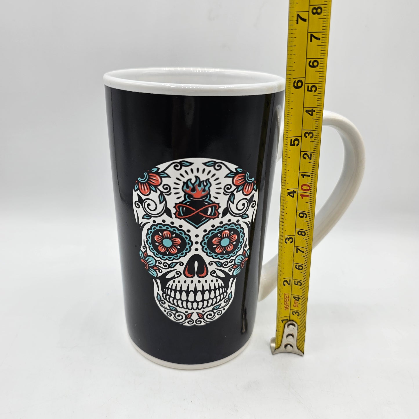 Oversized Day of the Dead Sugar Skull Mug