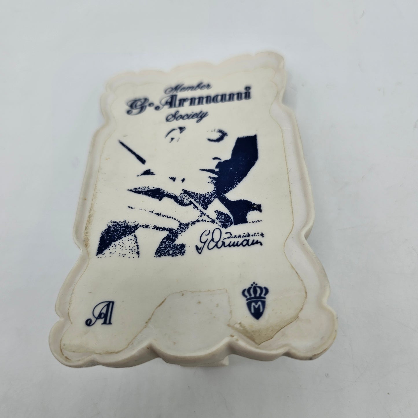 Signed Giuseppe Armani Member Society Porcelain Advertising Display Sign