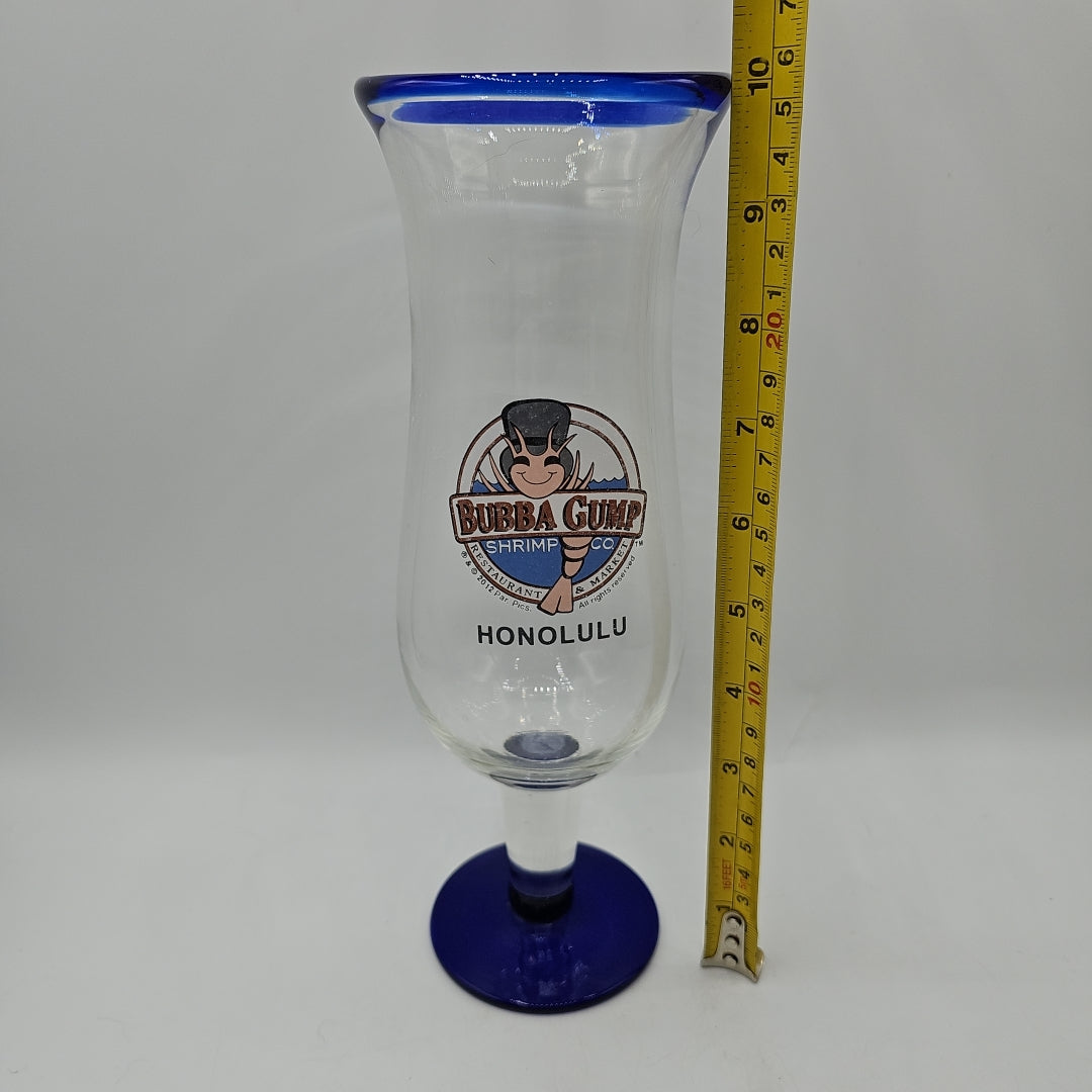 Bubba Gump Shrimp Co. Honolulu Hurricane Glass with Cobalt Accents