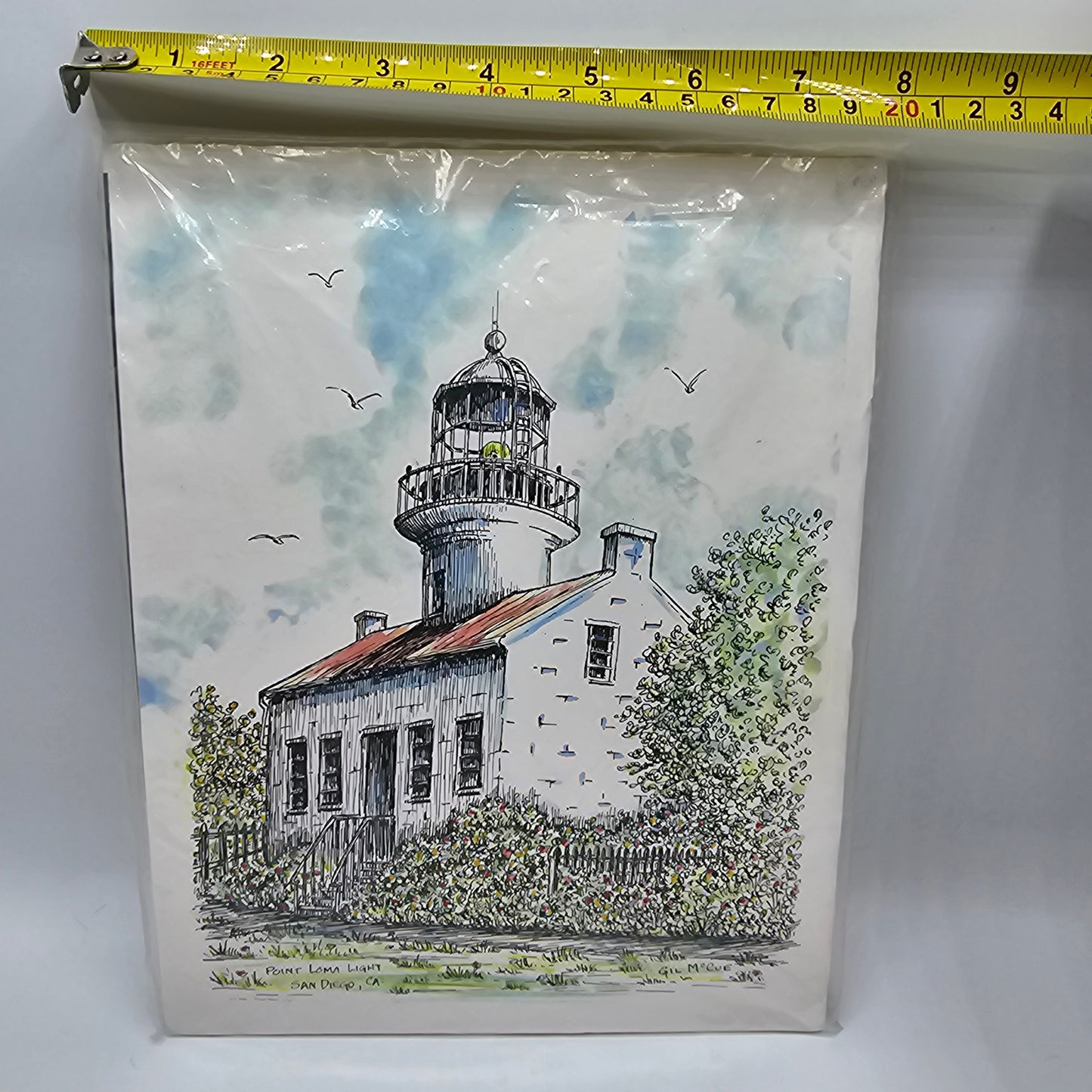 Point Loma Lighthouse - San Diego Matted Print - Gil McCue - 8" x 10"