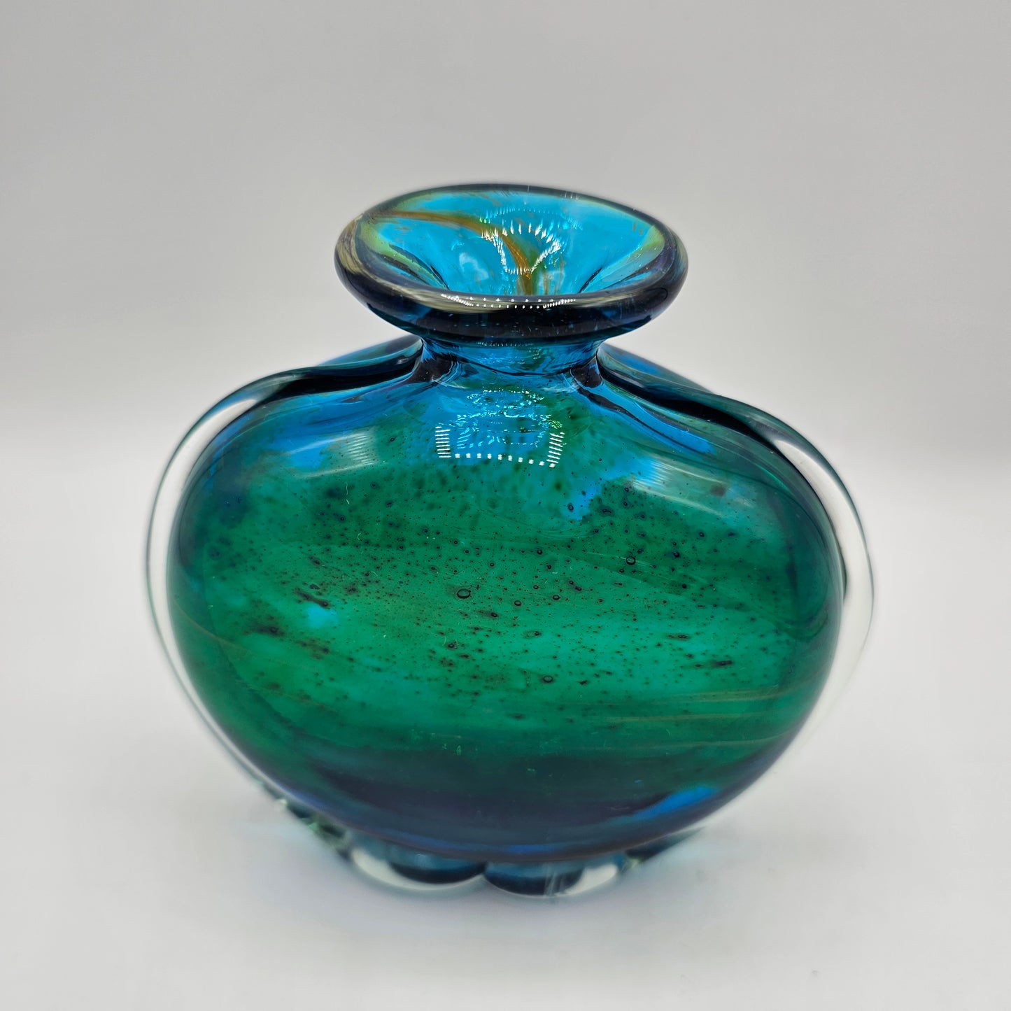 Vintage Mdina of Malta Art Glass Vase - Michael Mdina 1970's Medina