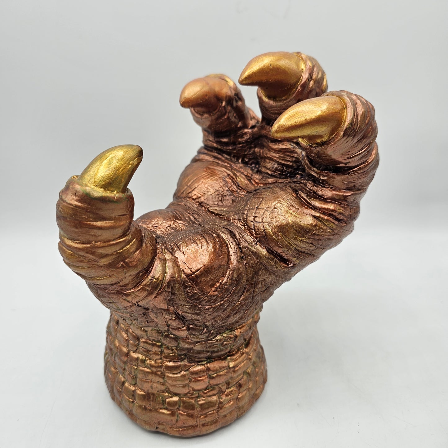 Dragon Claw Wall Hanger Hook with Talons - Hand Painted Bronze and Gold