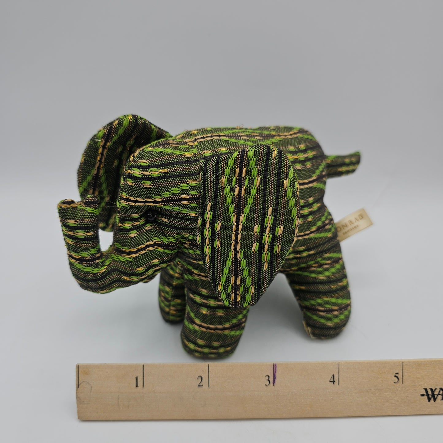 Boho Plush Green Tapestry Elephant from Conrad of Bangkok