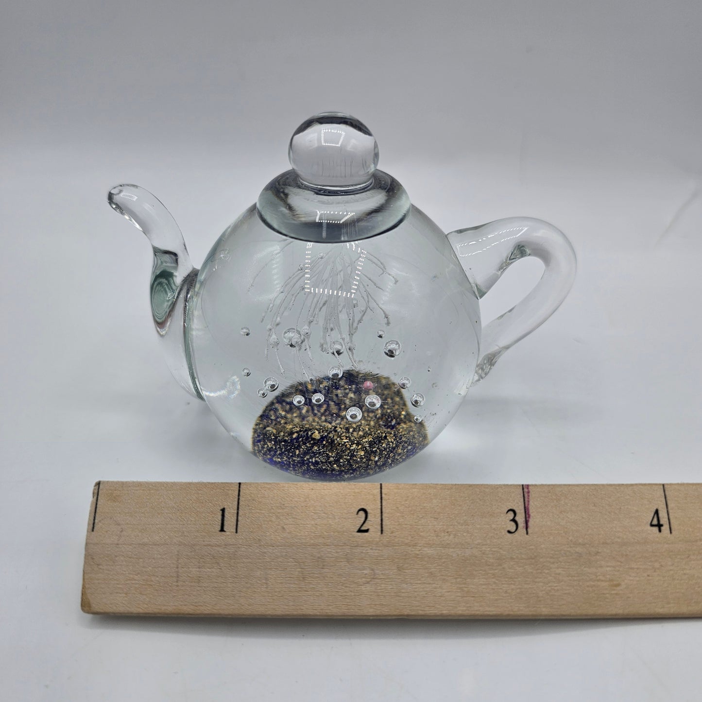 Art Glass Teapot Paperweight