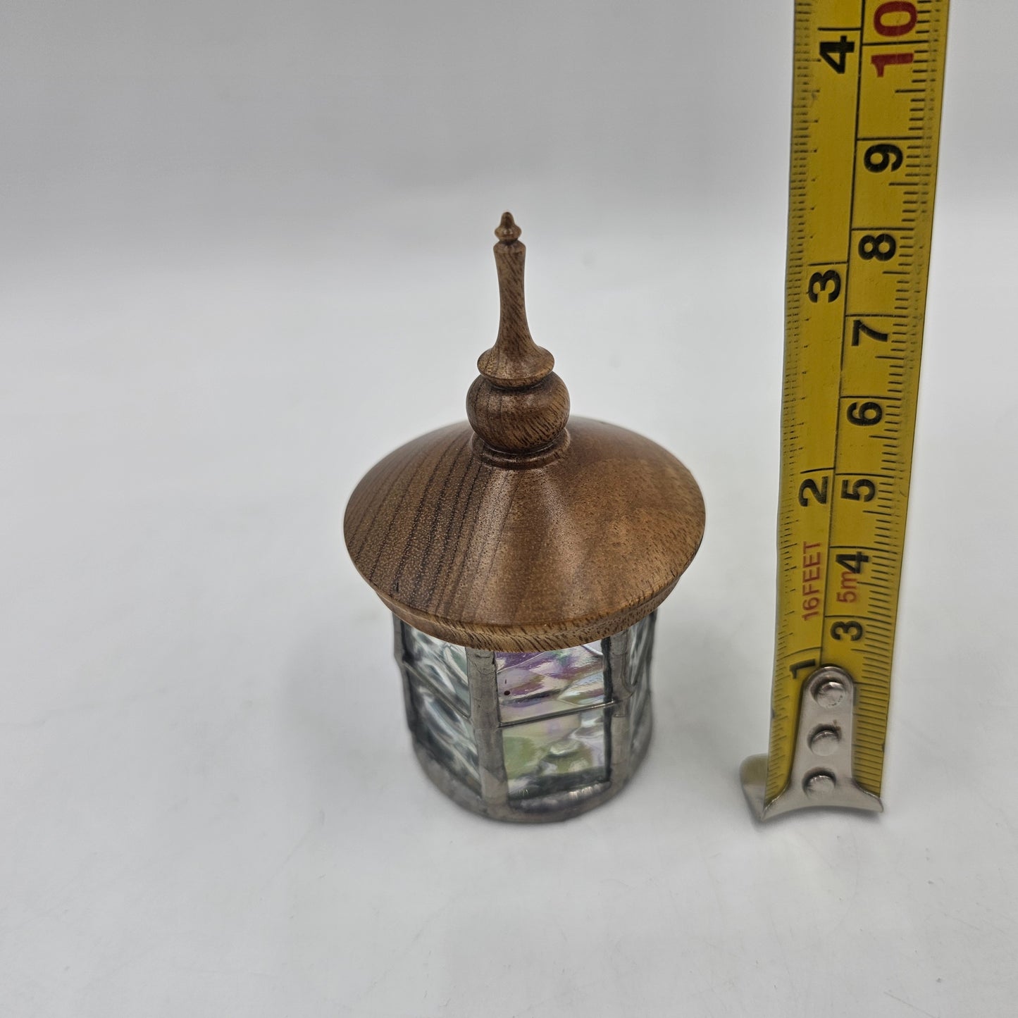 Wood and Glass Lighthouse Topper Miniature