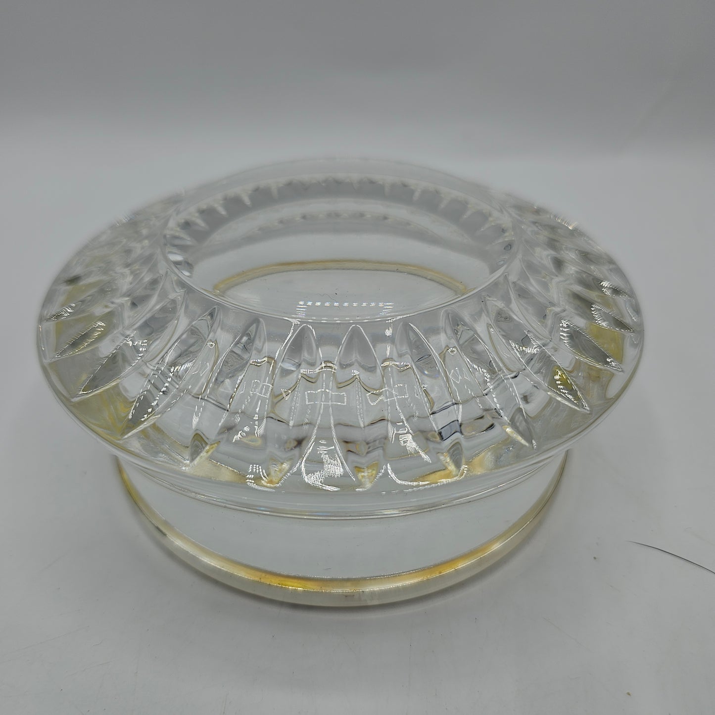 Crystal Trinket Bowl With Silver Plaited Rim