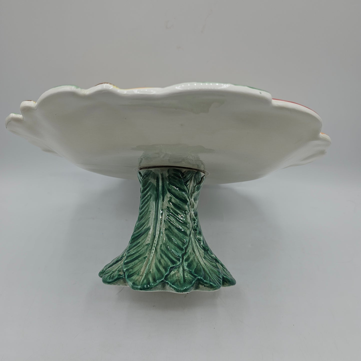 Fitz and Floyd Fruit Themed Ceramic Pedestal Cake Stand