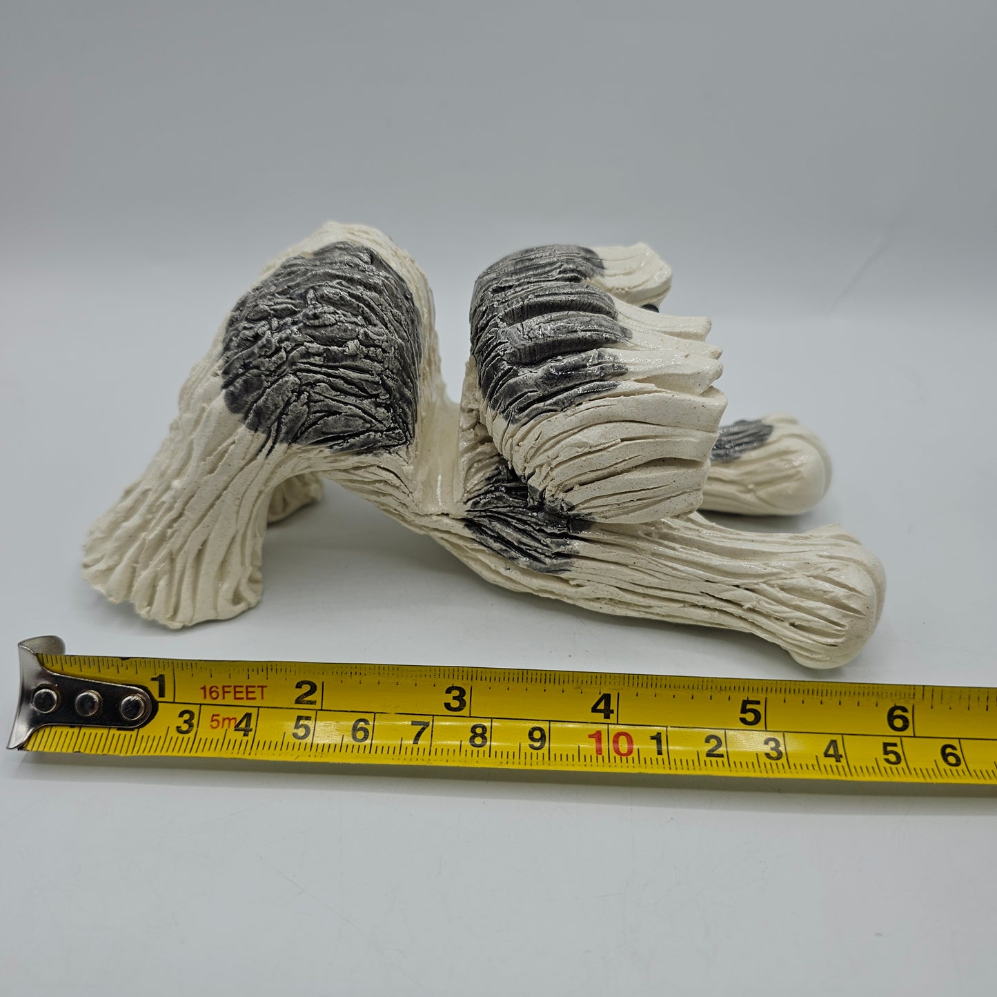 Old English Sheepdog Dog Pottery Business Card Holder Signed by Pence 1993