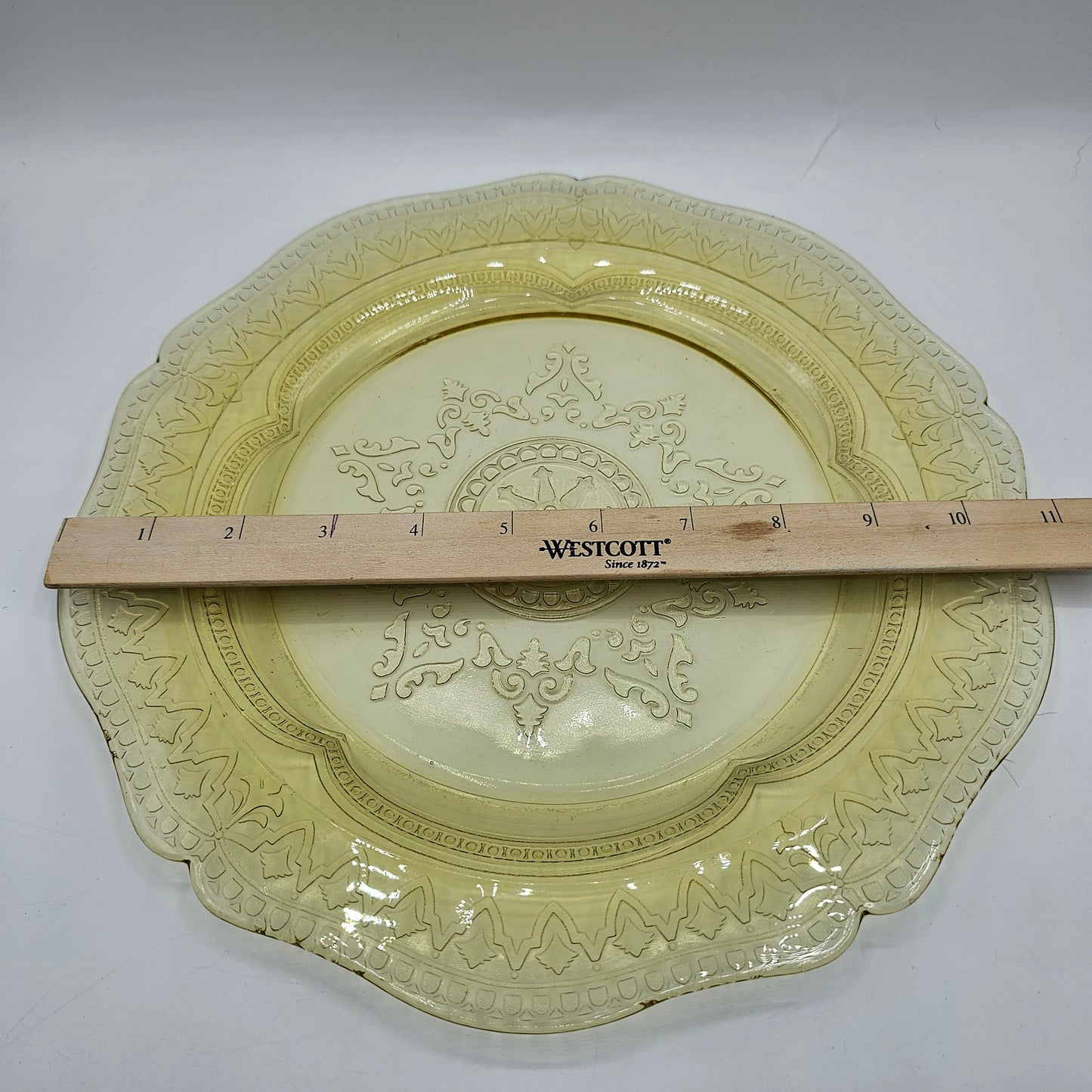 Yellow Depression Glass Plate by Federal Glass