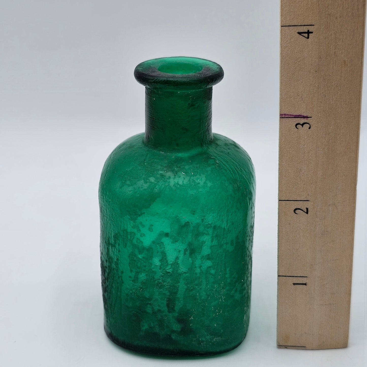 Vintage Dug Green Glass Medicine Bottle