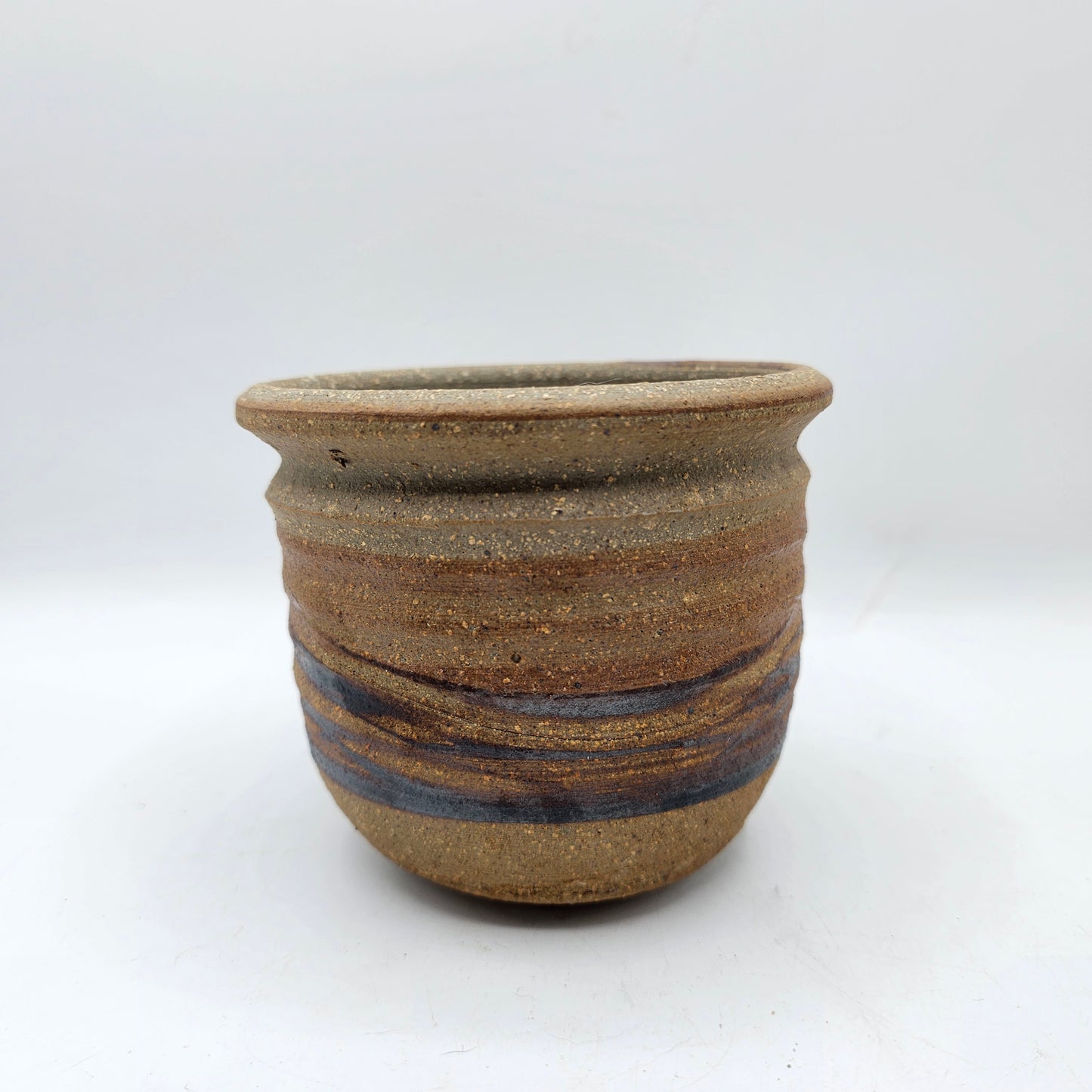 Brown Swirled Pottery Planter