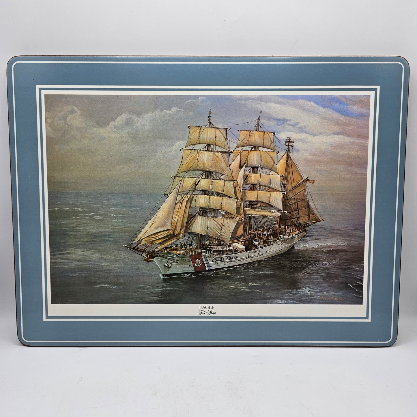 Tall Ship Oversized Cork Backed Placemats by Pimpernel of England - Set of 4 / 16" x 12"