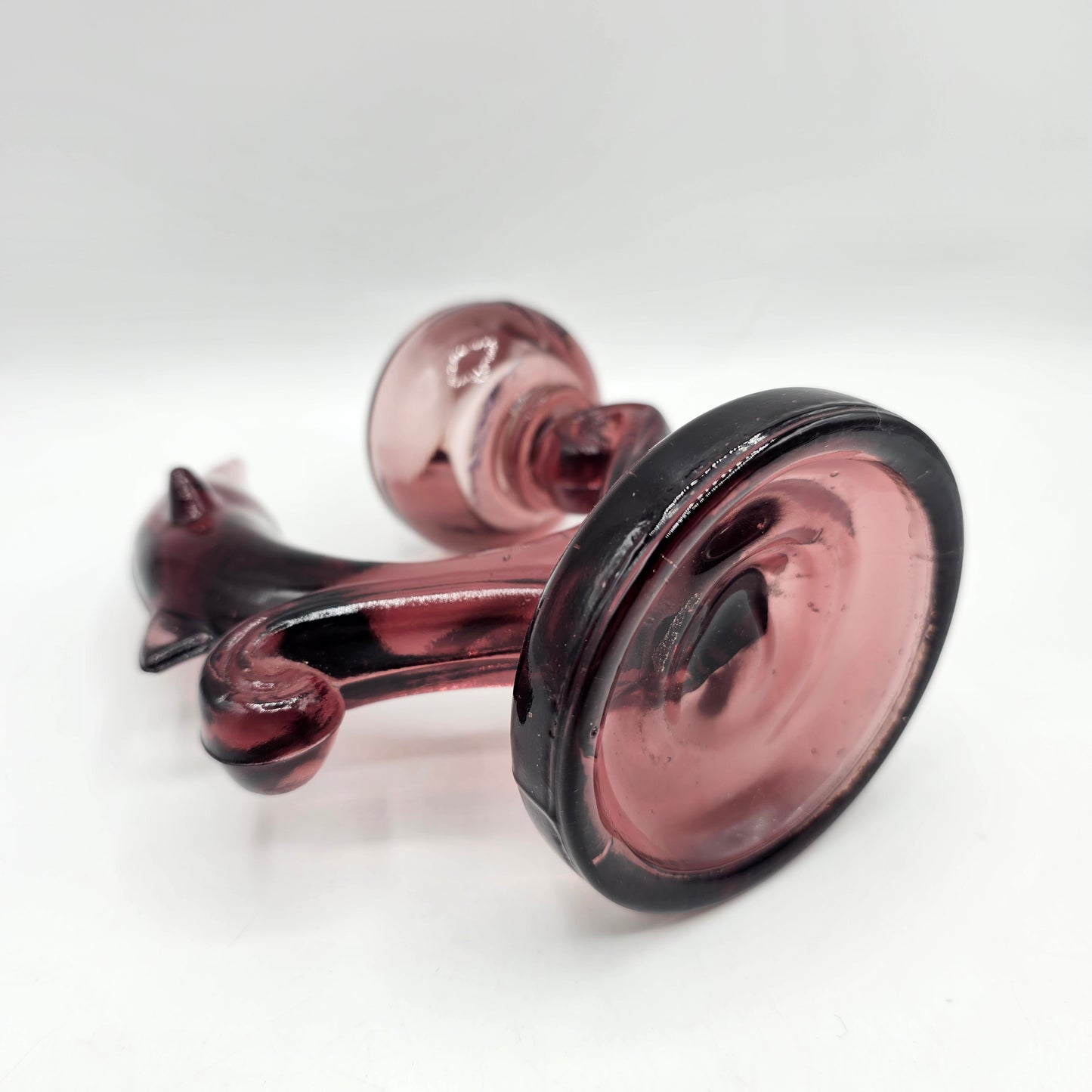 Purple Dolphin Glass Candlestick