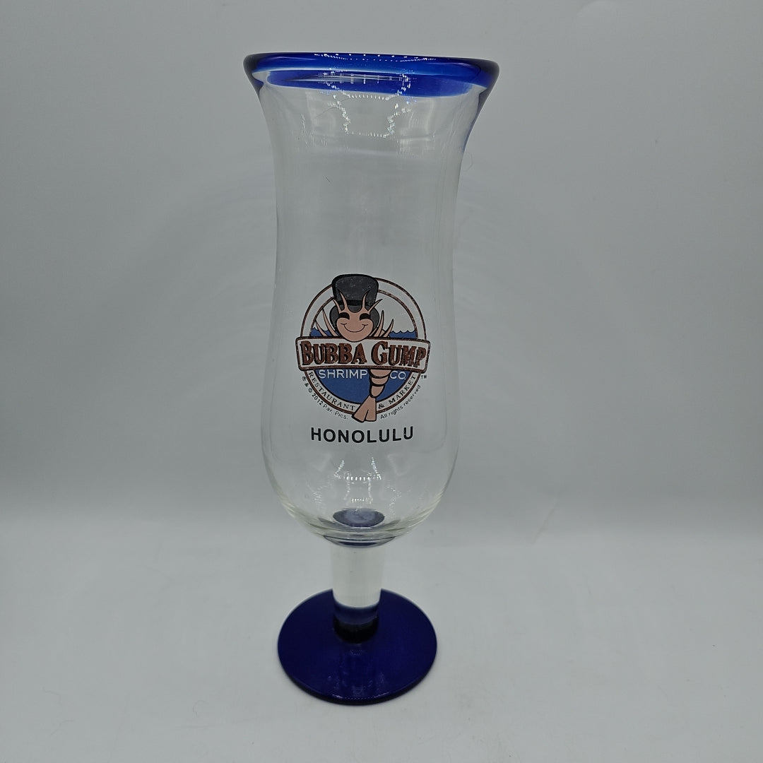 Bubba Gump Shrimp Co. Honolulu Hurricane Glass with Cobalt Accents