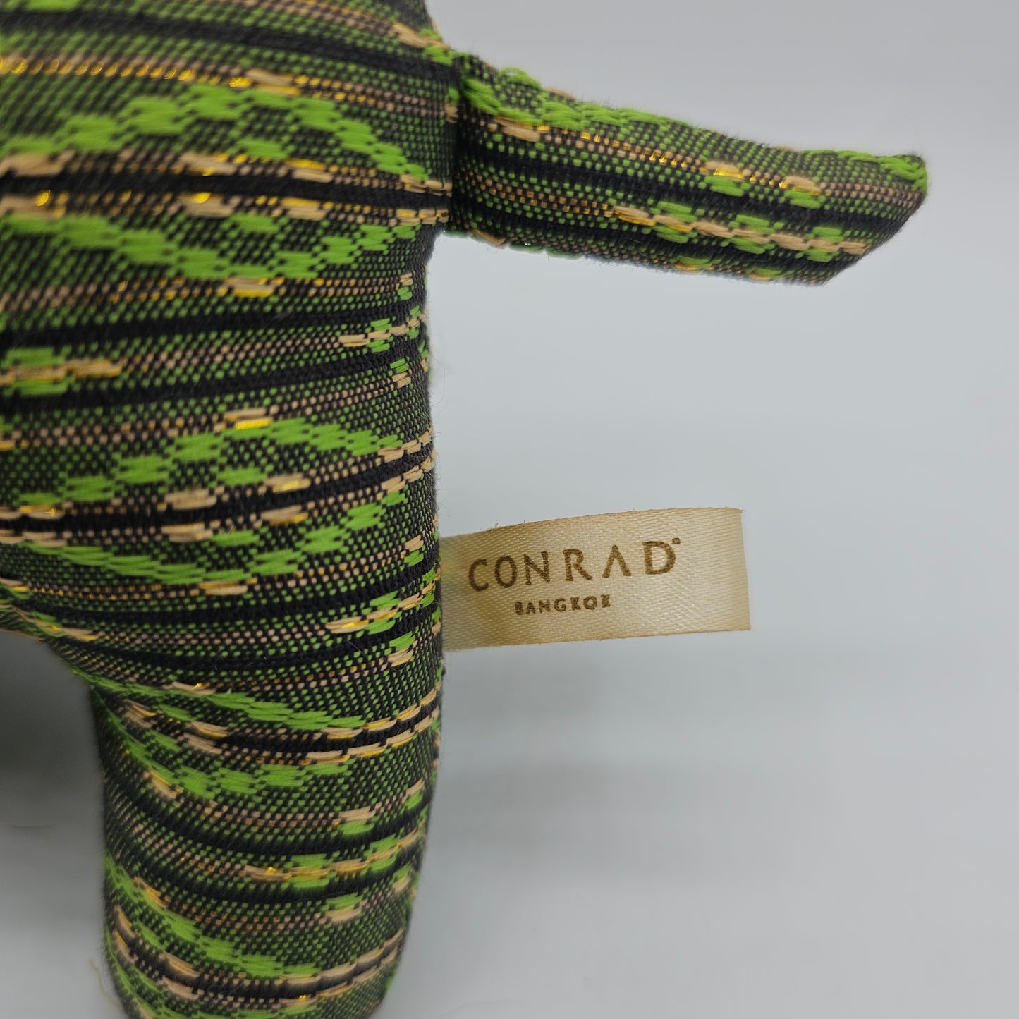 Boho Plush Green Tapestry Elephant from Conrad of Bangkok