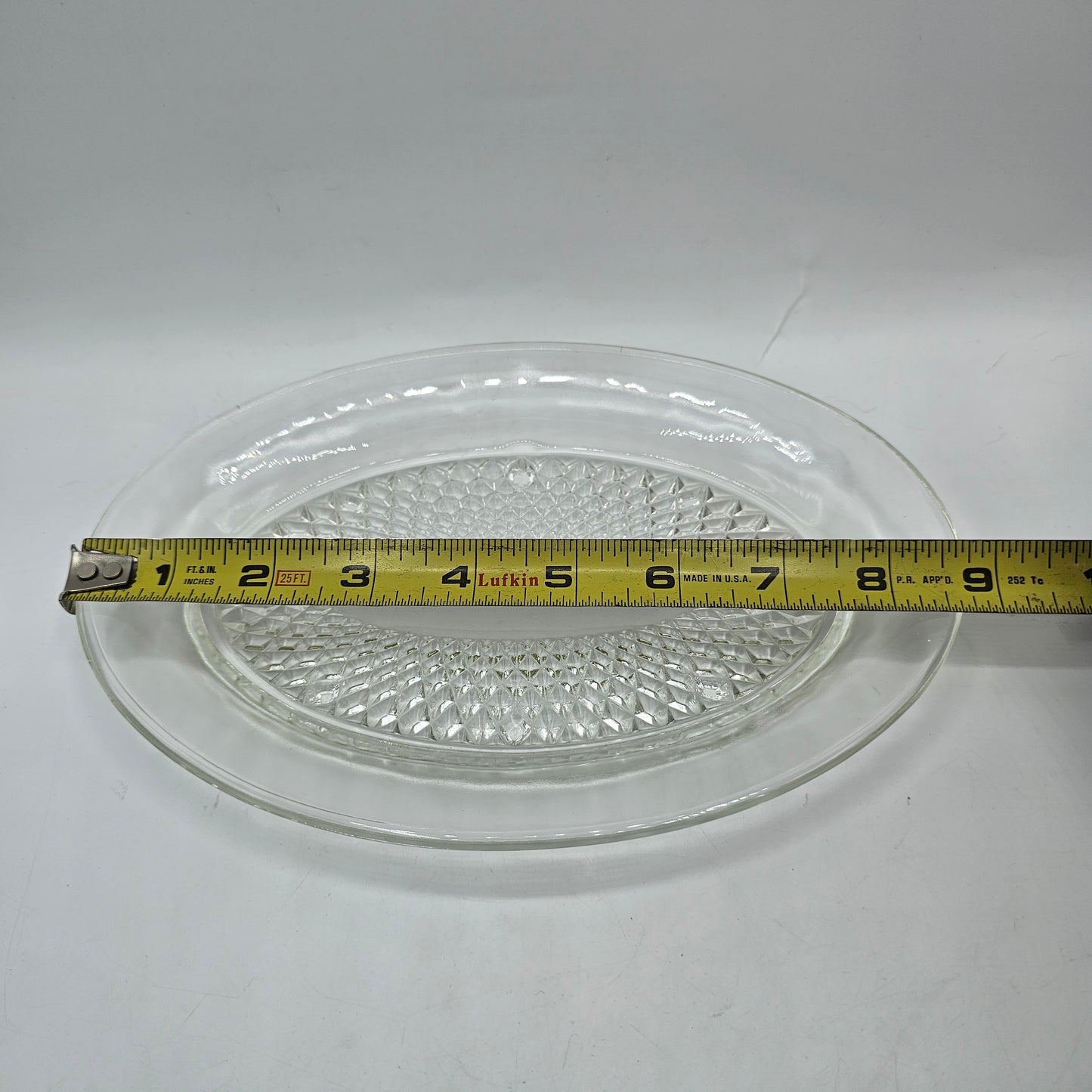Vintage Indiana Glass Clear Diamond Point Dish