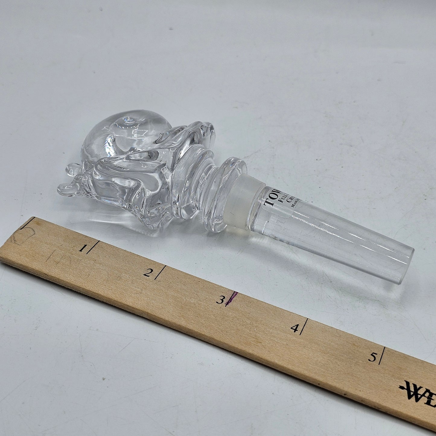 Towle Austrian 24% Lead Crystal Snail Wine Bottle Stopper