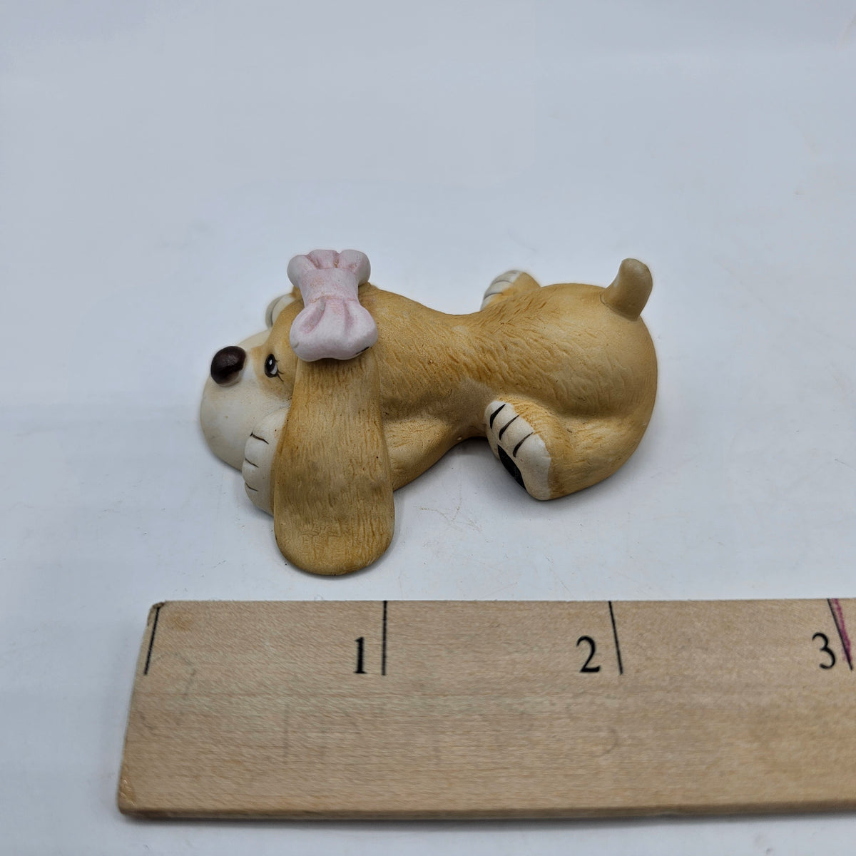 Basset Hound Pink Bow Puppy Figurine by Russ