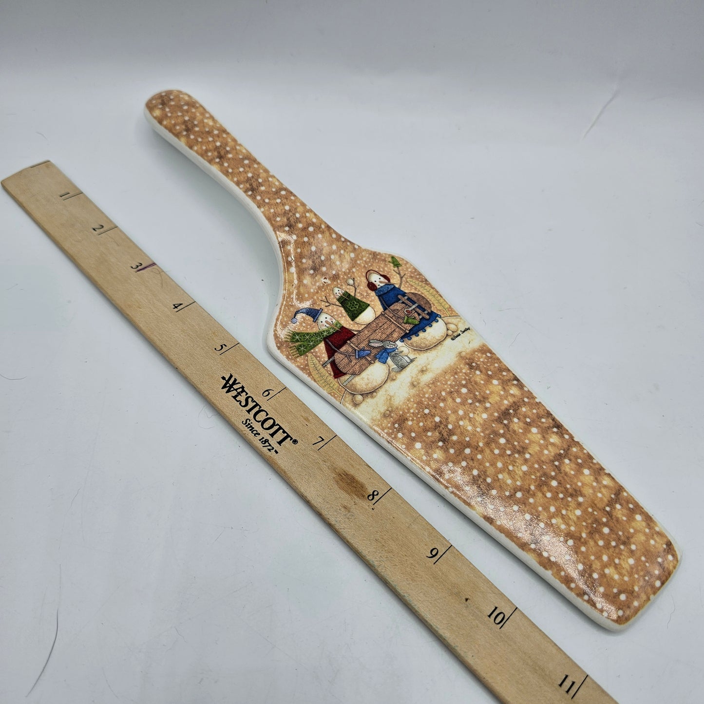 Ceramic Christmas Snowman Cake / Pie Slice