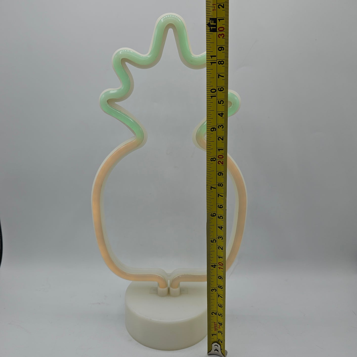 Yellow and Green Neon LED Pineapple Light - Takes 3 AAA Batteries