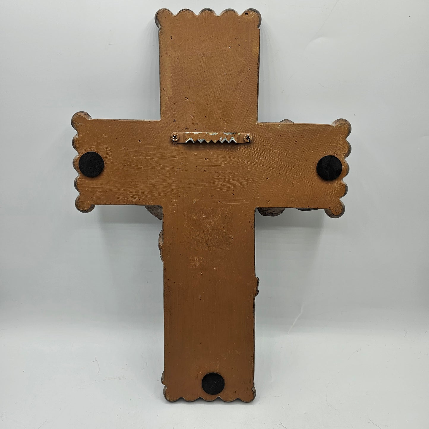 Black Resin Floral Wall Cross
