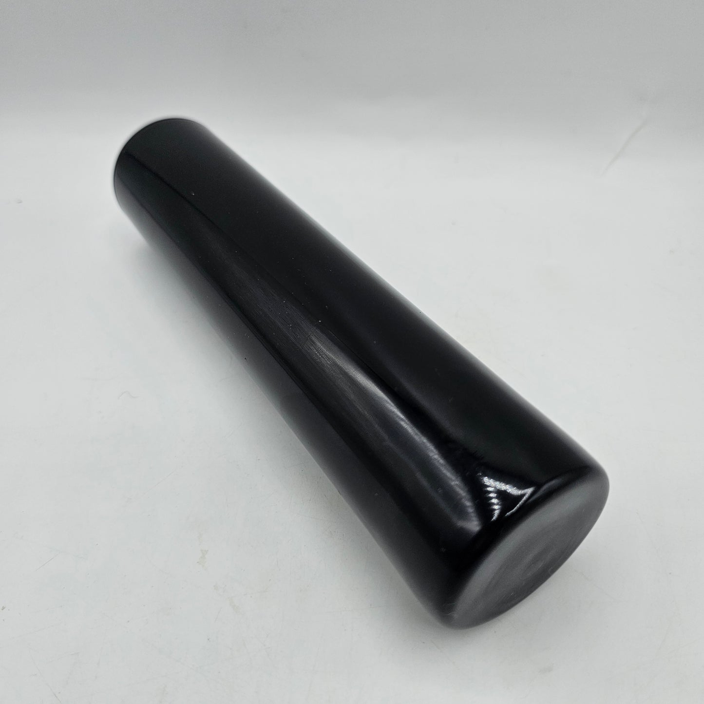 Libbey Black Glass Bud Vase 7.5"