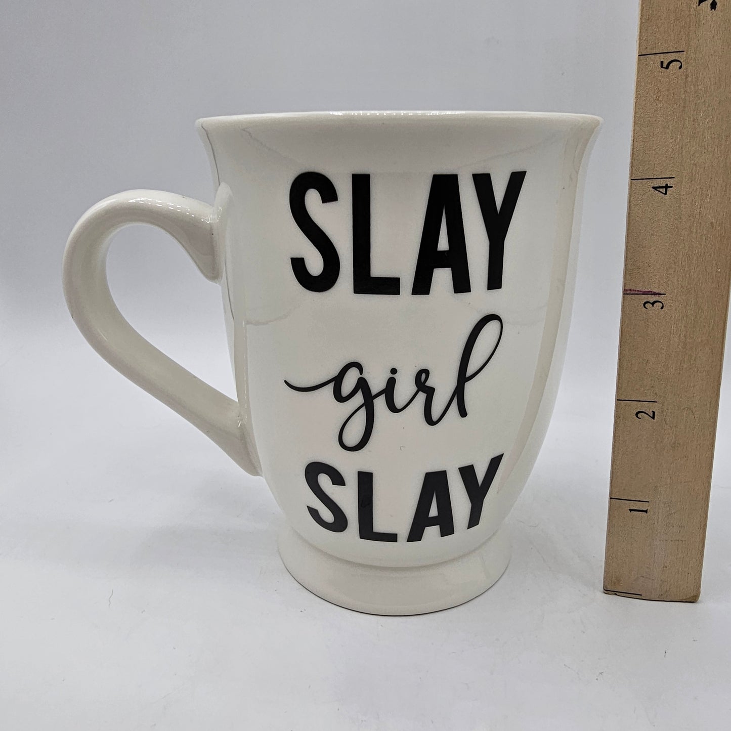 Slay Girl Slay - White Ceramic Mug by Mud Pie