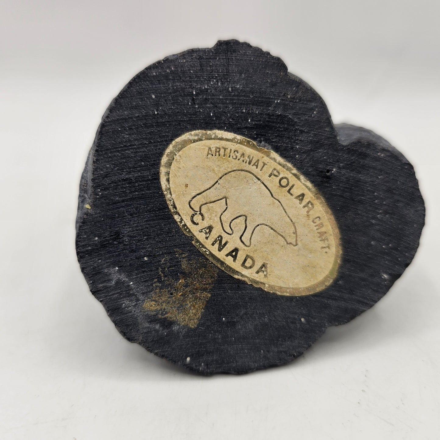 Polar Craft of Canada Carved Black Soapstone Owls Figurine